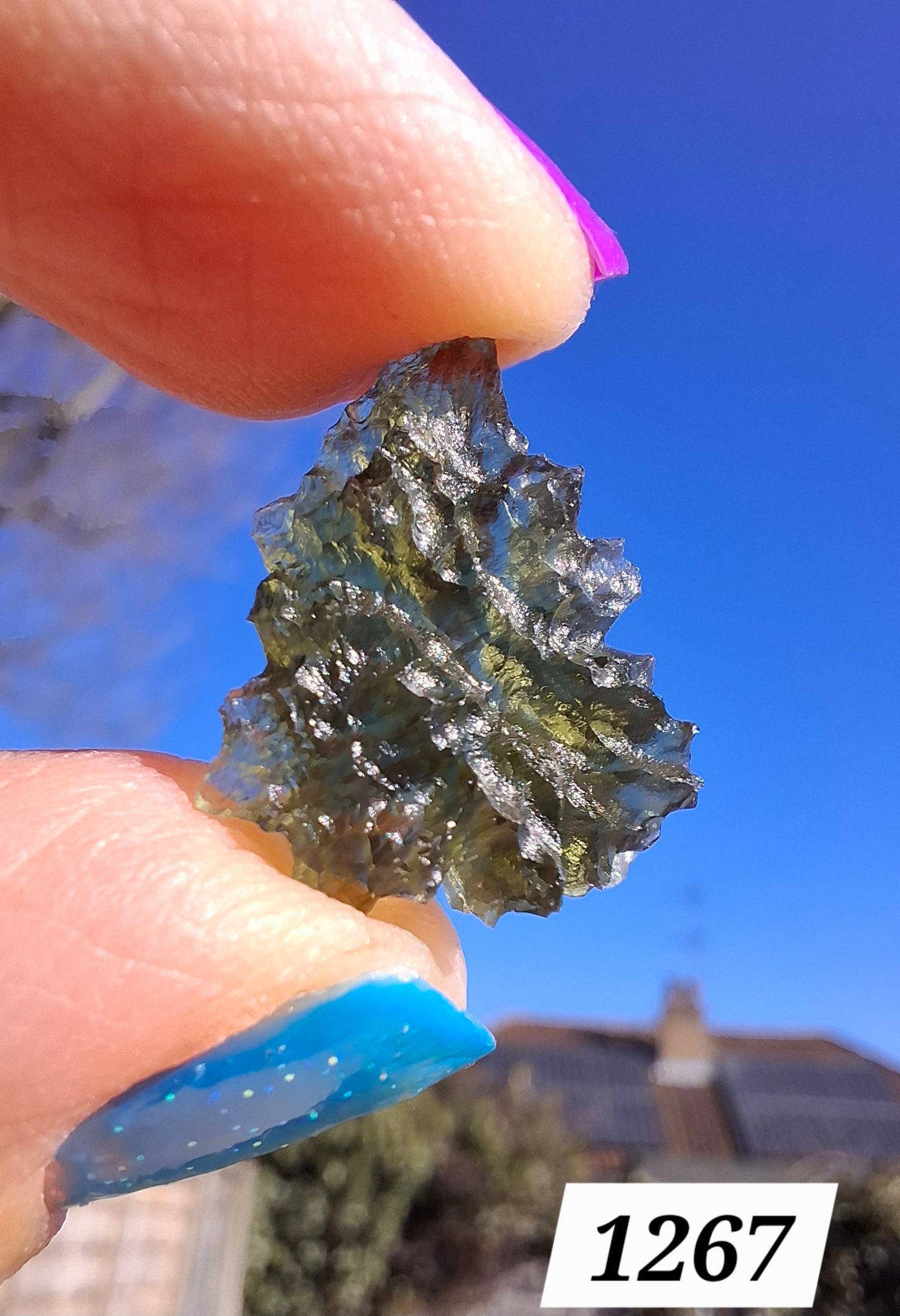 Moldavite Piece, JEZKOVNA BESEDNICE, 1.46g, Tektite (Ref: 1267)