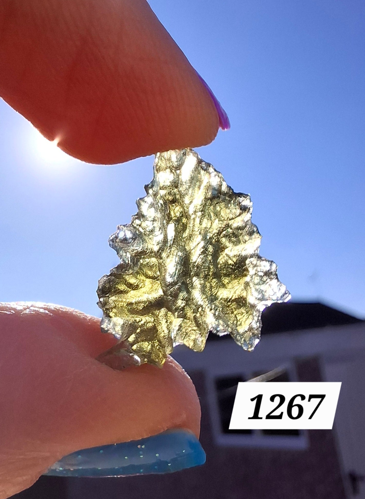Moldavite Piece, JEZKOVNA BESEDNICE, 1.46g, Tektite (Ref: 1267)