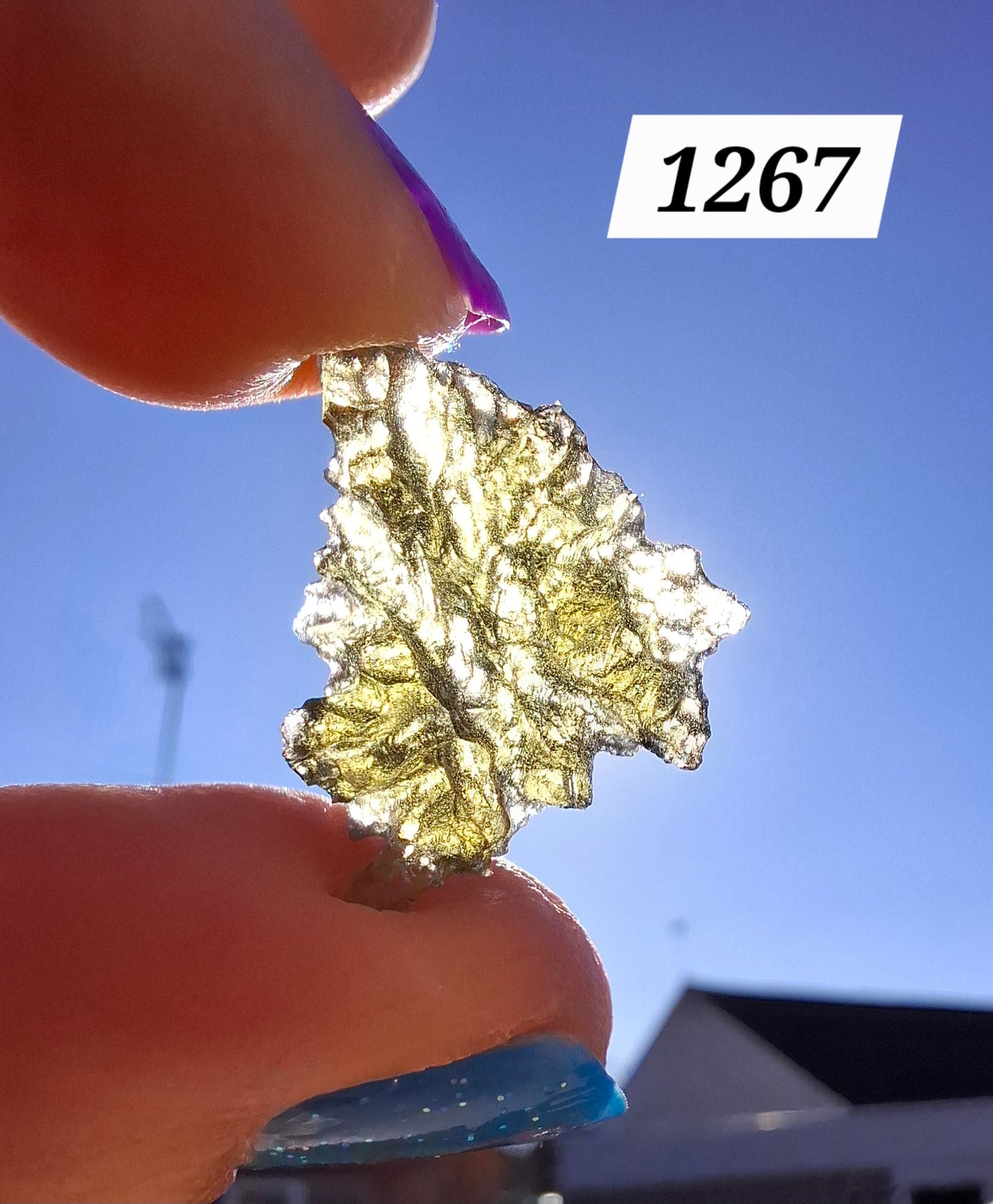 Moldavite Piece, JEZKOVNA BESEDNICE, 1.46g, Tektite (Ref: 1267)