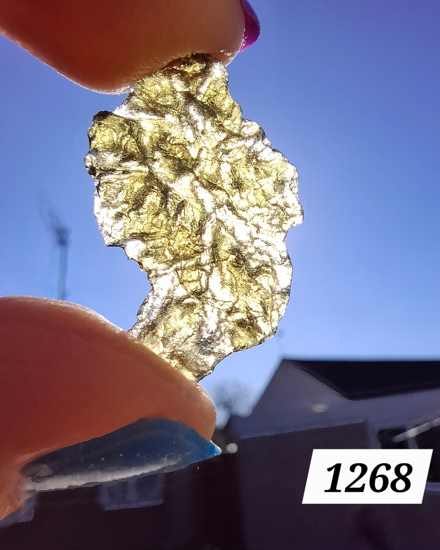 Moldavite Piece, JEZKOVNA BESEDNICE, 1.69g, Tektite (Ref: 1268)