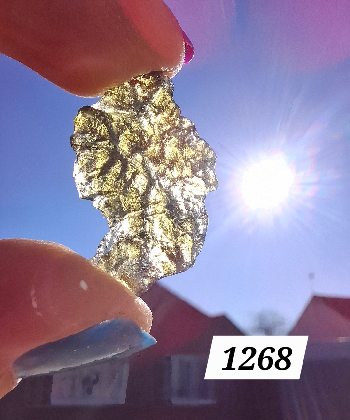 Moldavite Piece, JEZKOVNA BESEDNICE, 1.69g, Tektite (Ref: 1268)