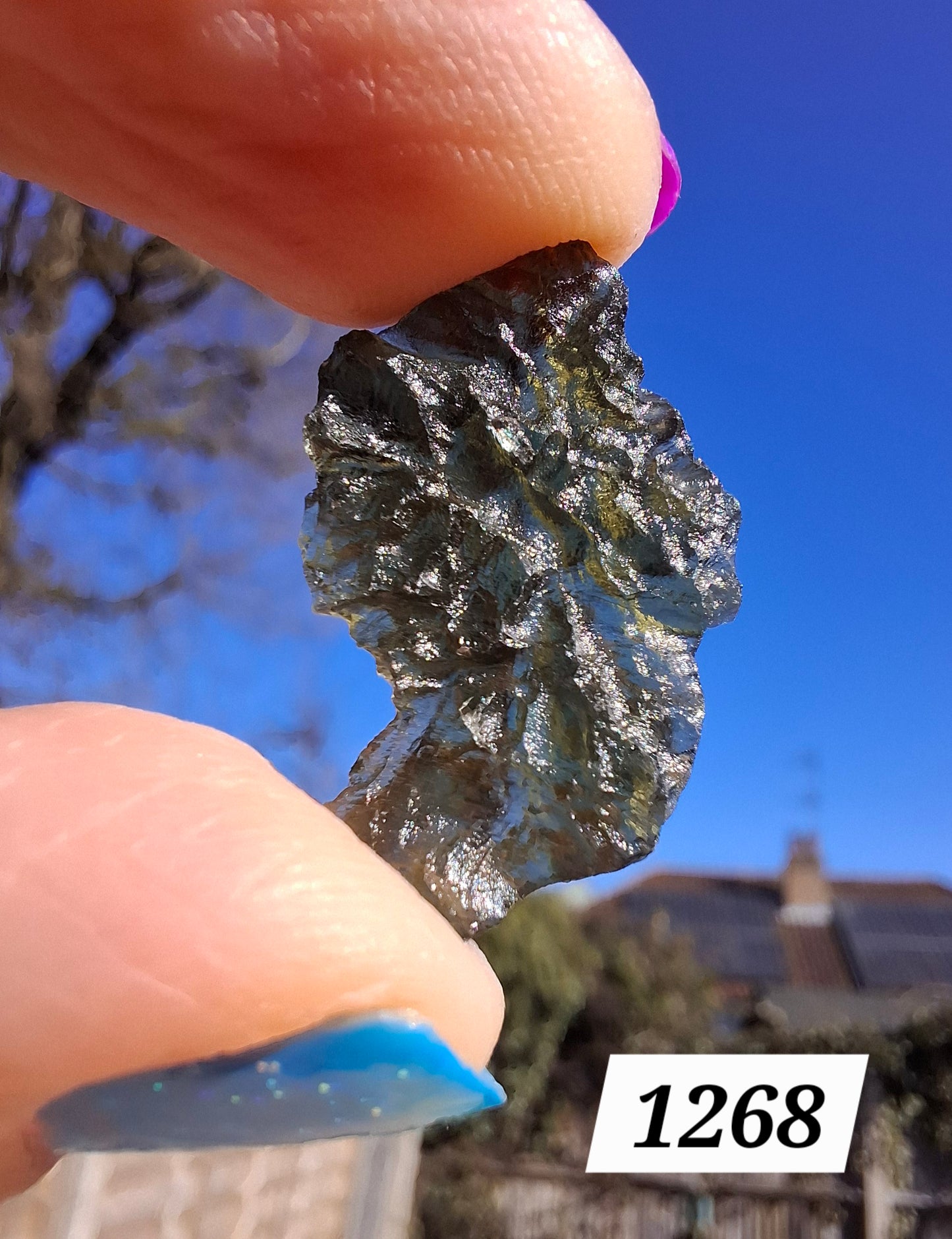 Moldavite Piece, JEZKOVNA BESEDNICE, 1.69g, Tektite (Ref: 1268)