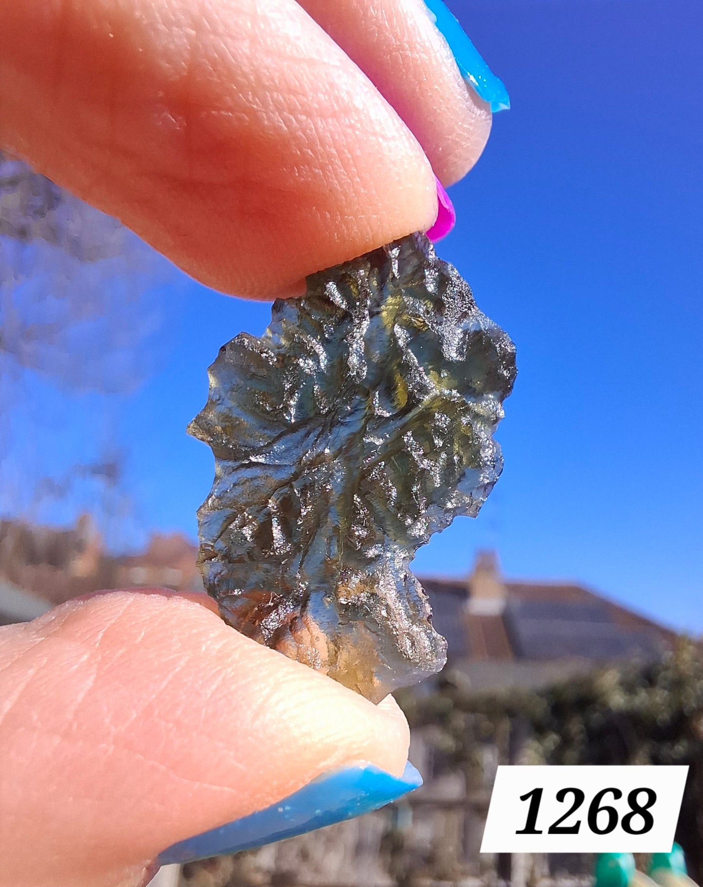 Moldavite Piece, JEZKOVNA BESEDNICE, 1.69g, Tektite (Ref: 1268)