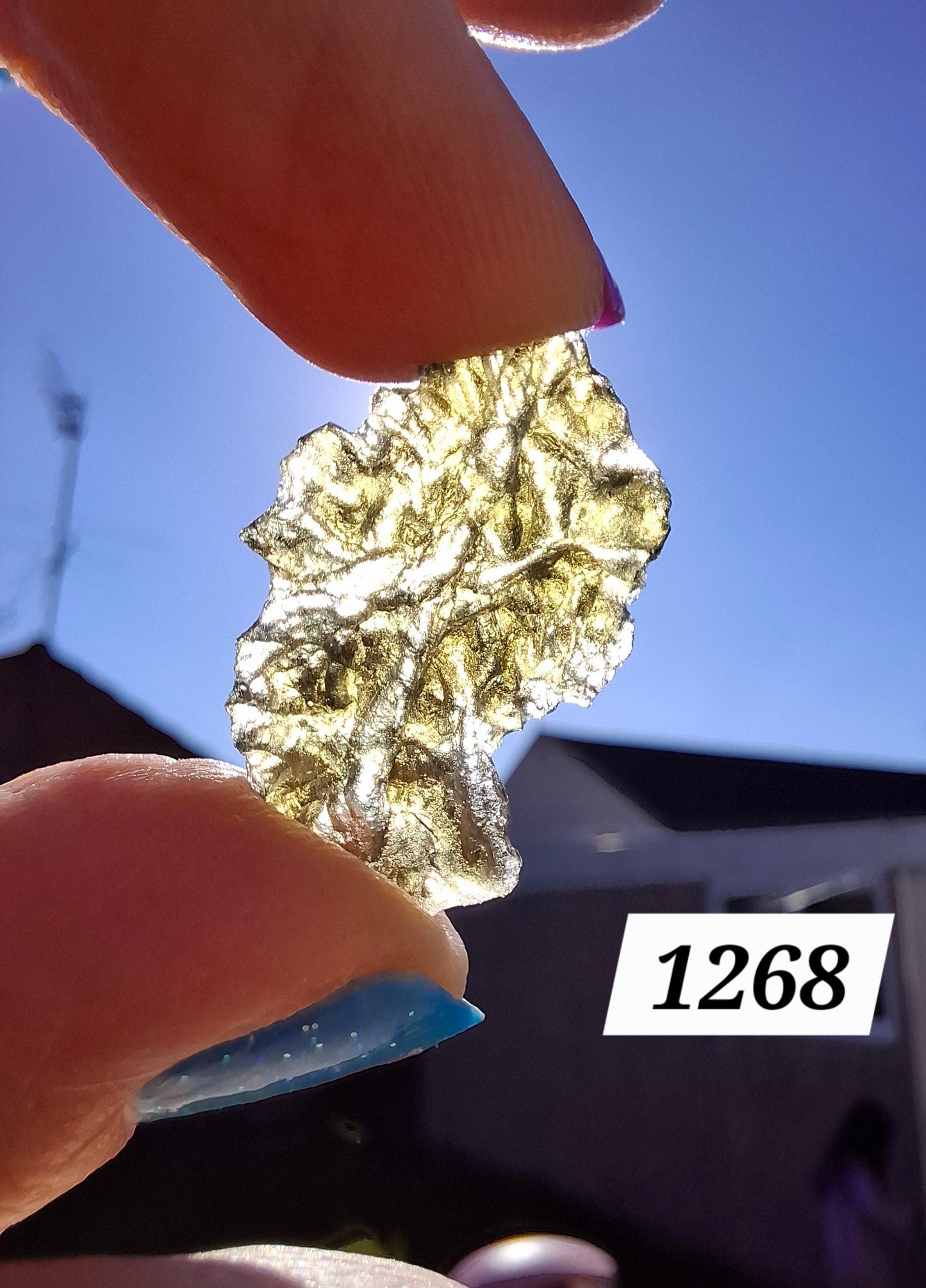 Moldavite Piece, JEZKOVNA BESEDNICE, 1.69g, Tektite (Ref: 1268)