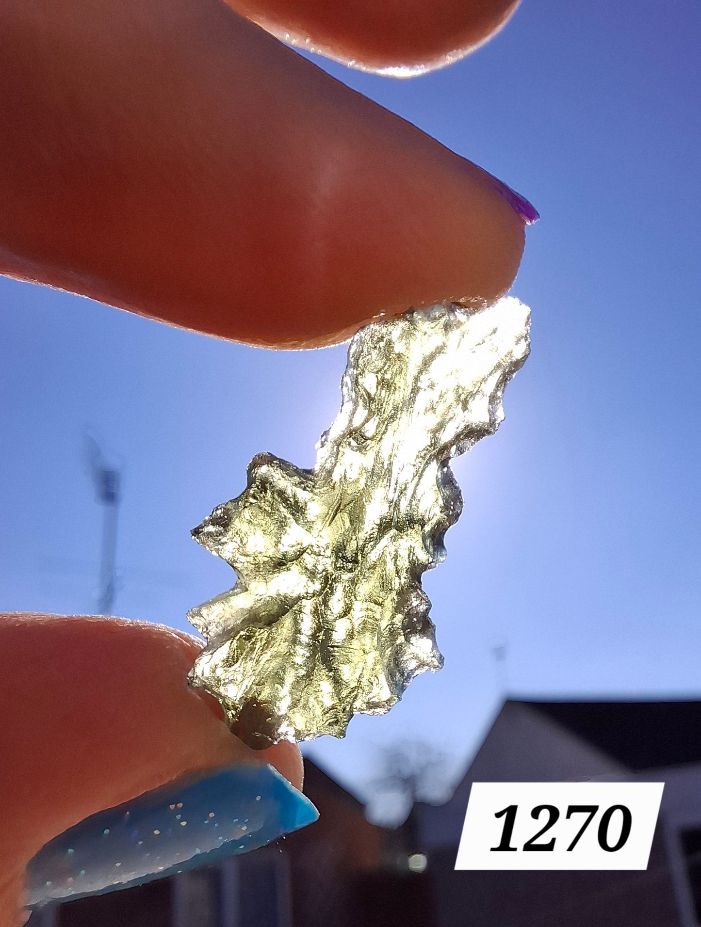Moldavite Piece, JEZKOVNA BESEDNICE, 1.67g, Tektite (Ref: 1270)