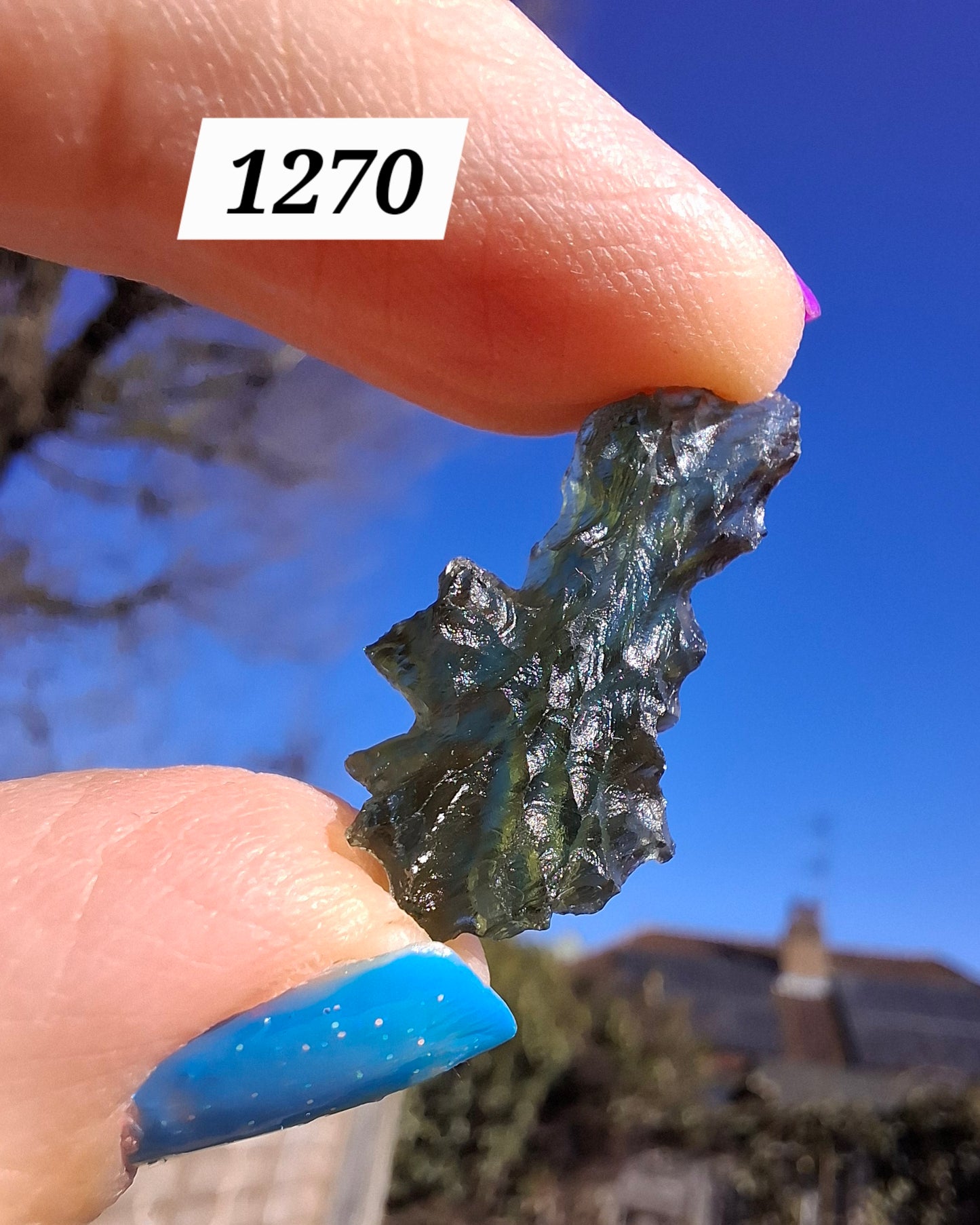 Moldavite Piece, JEZKOVNA BESEDNICE, 1.67g, Tektite (Ref: 1270)