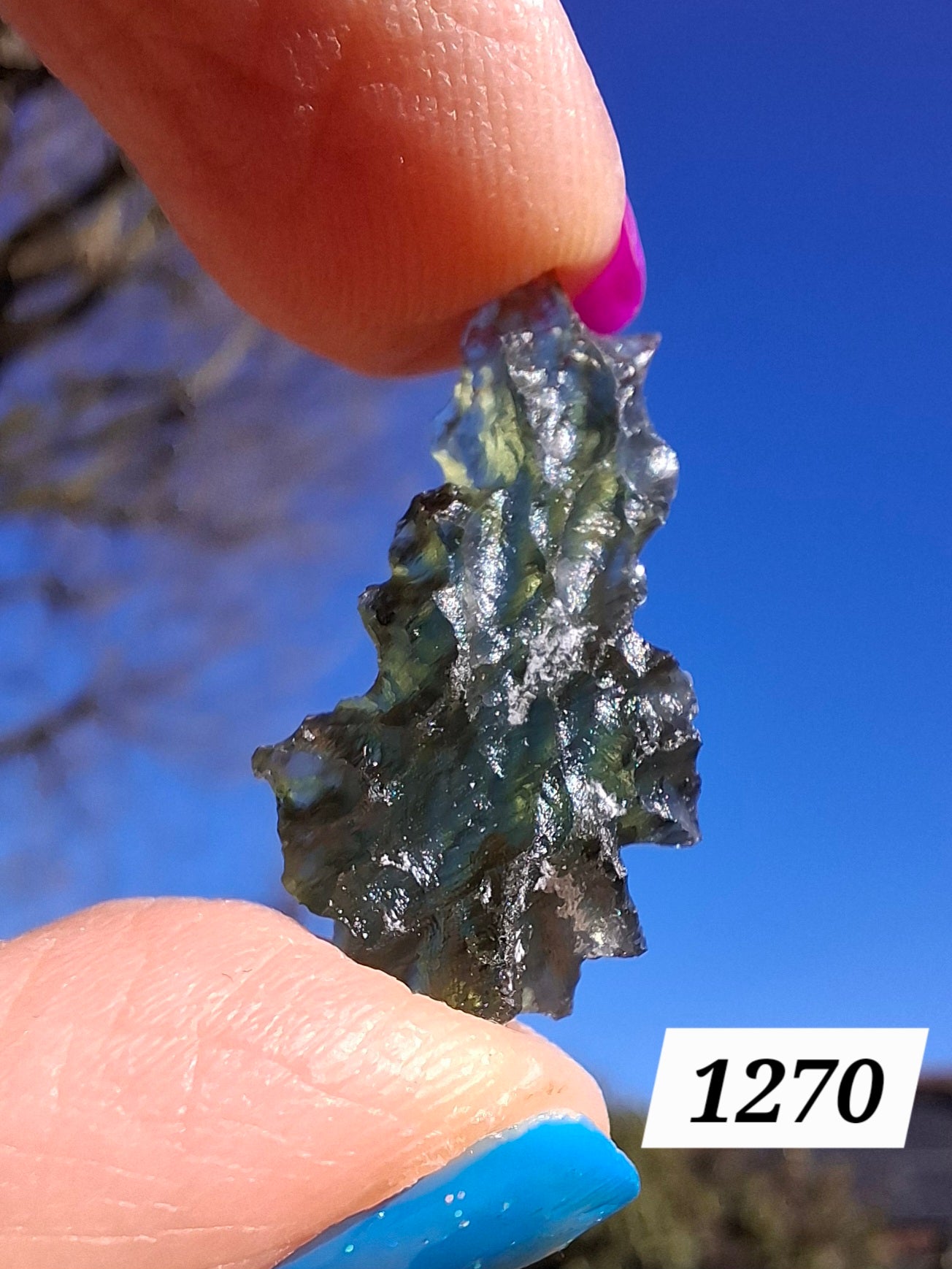 Moldavite Piece, JEZKOVNA BESEDNICE, 1.67g, Tektite (Ref: 1270)