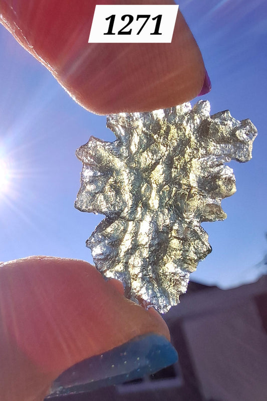 Moldavite Piece, JEZKOVNA BESEDNICE, 1.18g, Tektite (Ref: 1271)