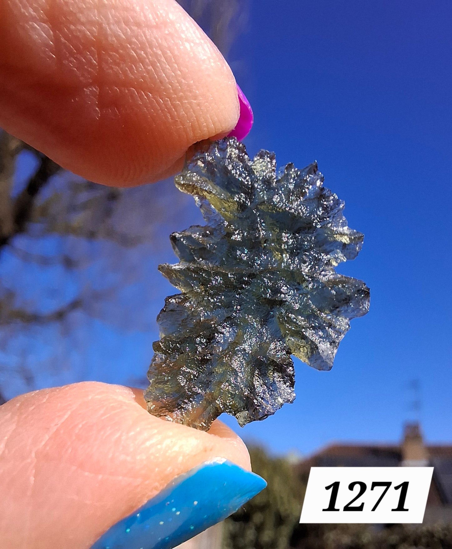 Moldavite Piece, JEZKOVNA BESEDNICE, 1.18g, Tektite (Ref: 1271)