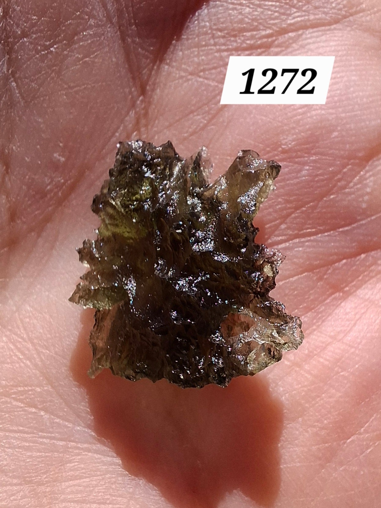 Moldavite Piece, JEZKOVNA BESEDNICE, 1.63g, Tektite (Ref: 1272)