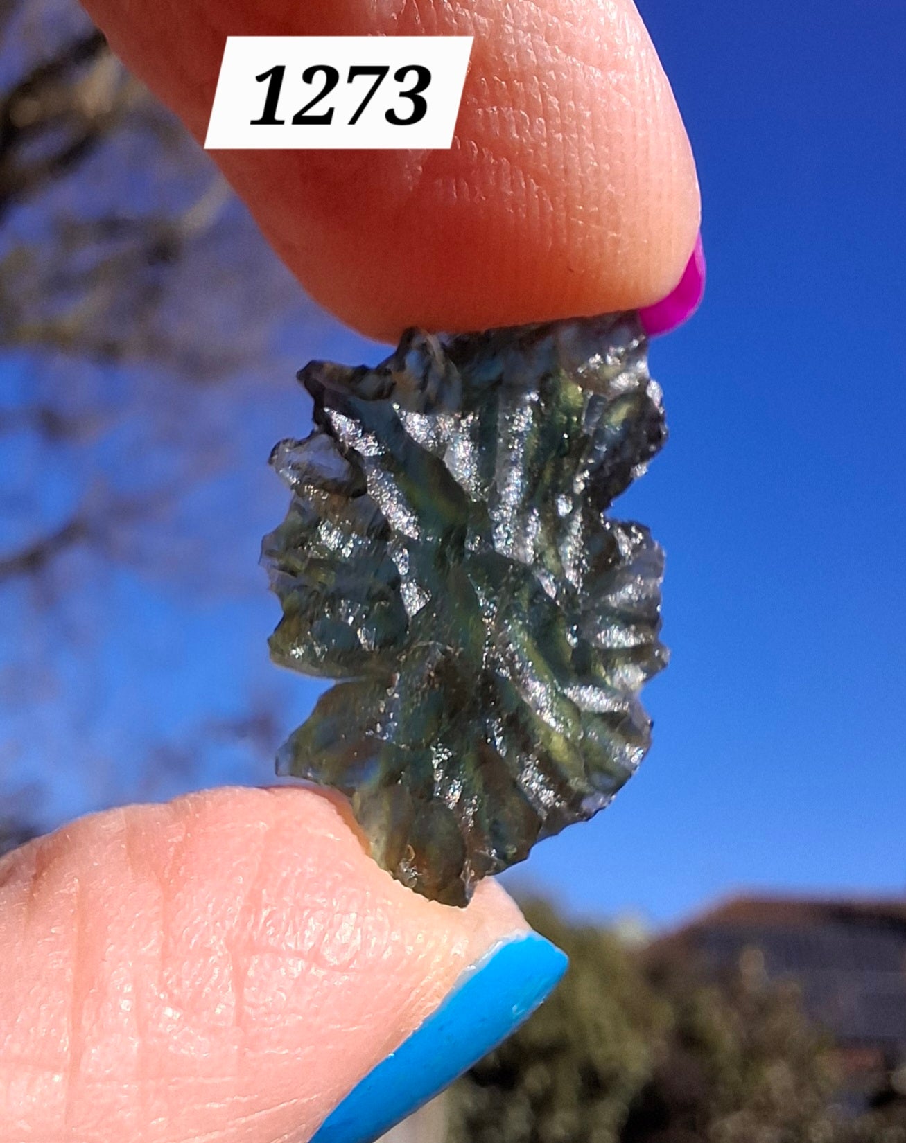 Moldavite Piece, JEZKOVNA BESEDNICE, 1.92g, Tektite (Ref: 1273)