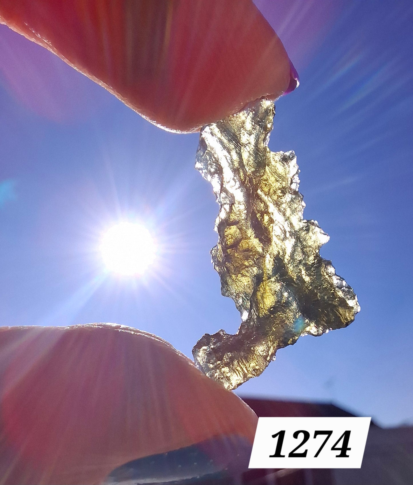 Moldavite Piece, JEZKOVNA BESEDNICE, 1.61g, Tektite (Ref: 1274)