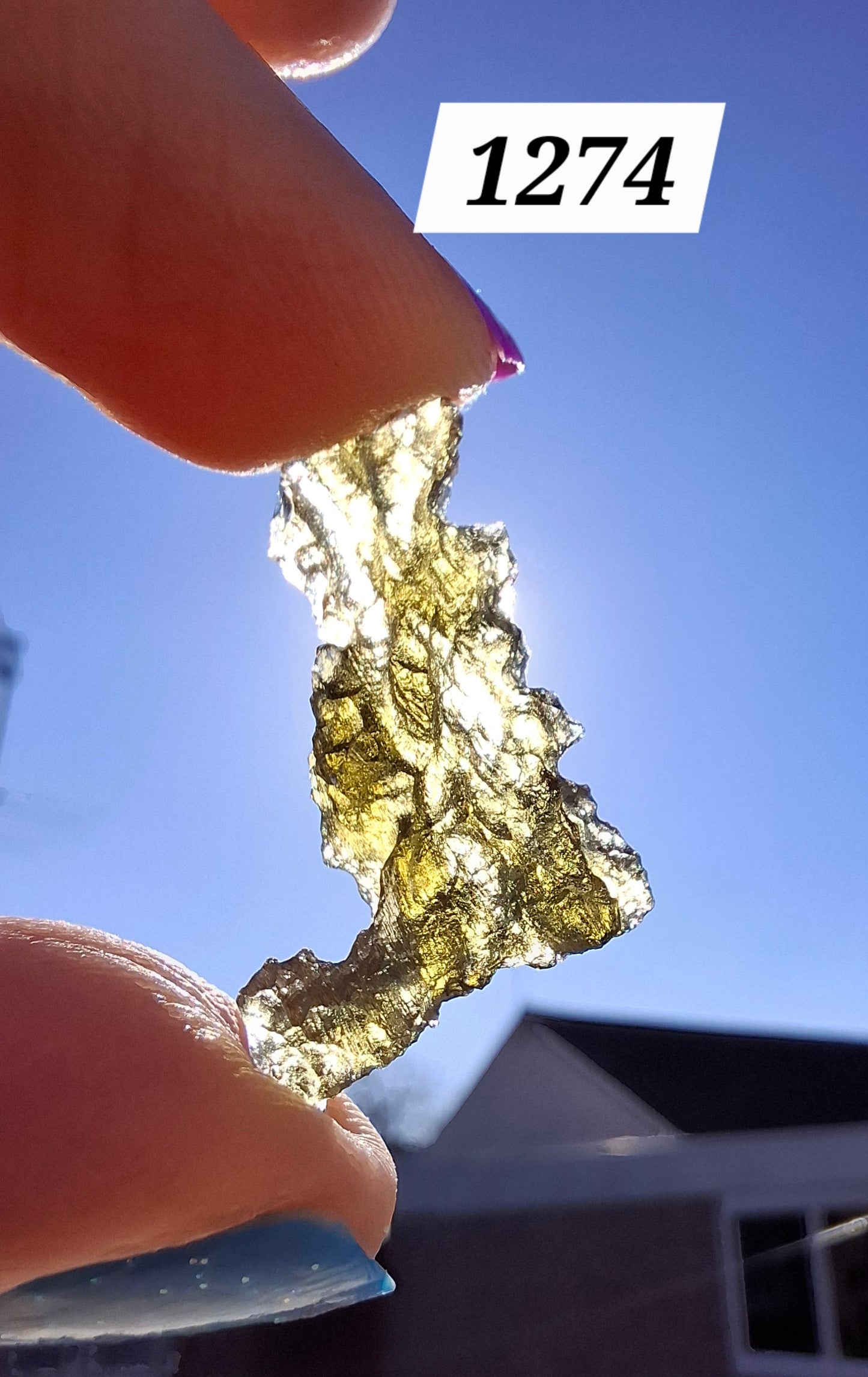 Moldavite Piece, JEZKOVNA BESEDNICE, 1.61g, Tektite (Ref: 1274)