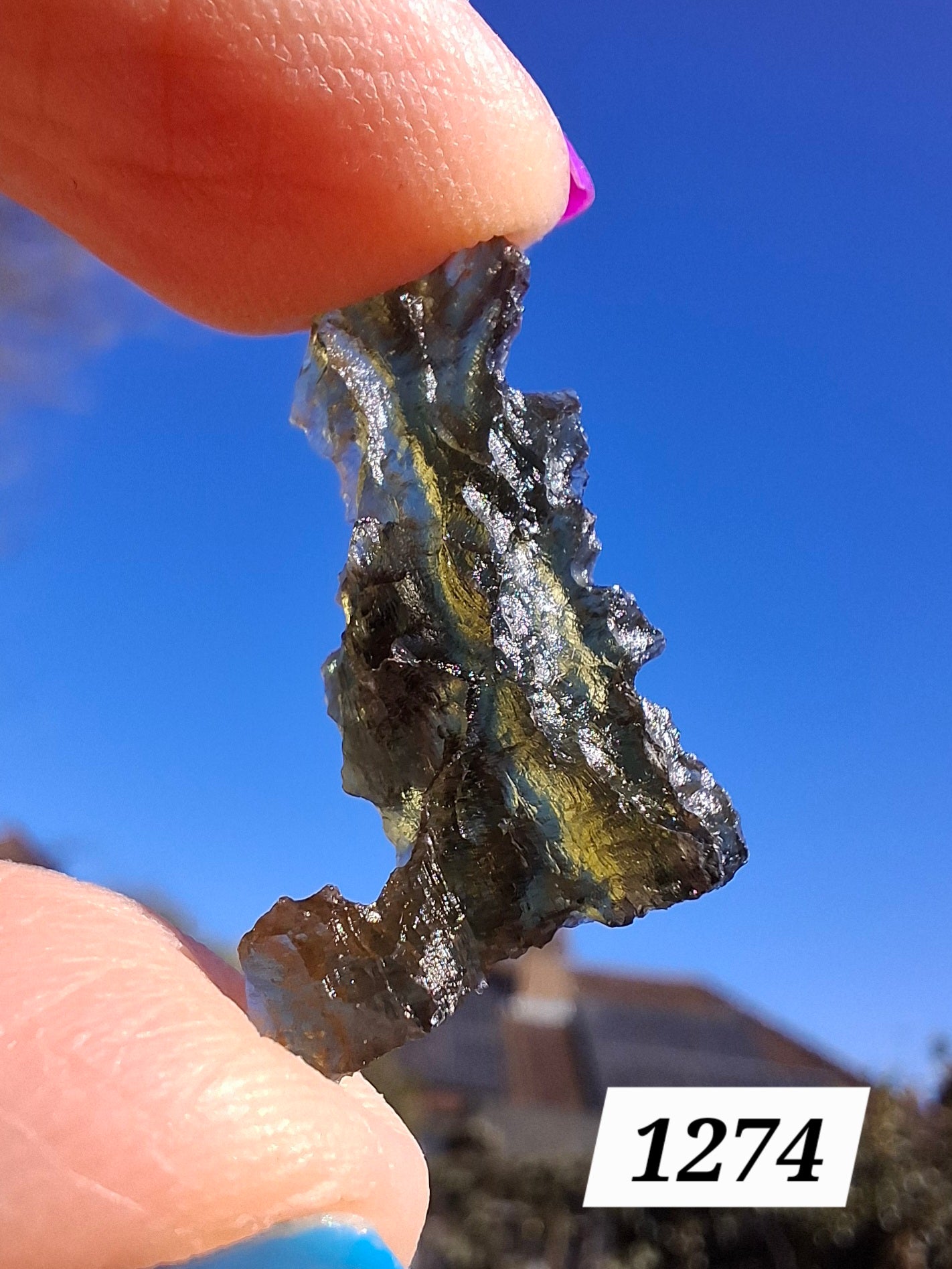 Moldavite Piece, JEZKOVNA BESEDNICE, 1.61g, Tektite (Ref: 1274)