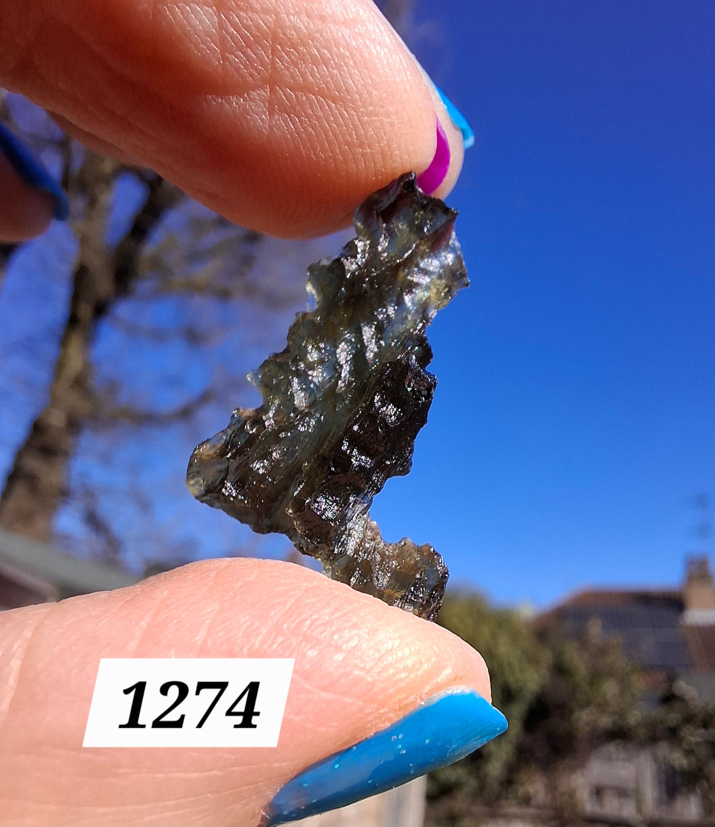 Moldavite Piece, JEZKOVNA BESEDNICE, 1.61g, Tektite (Ref: 1274)