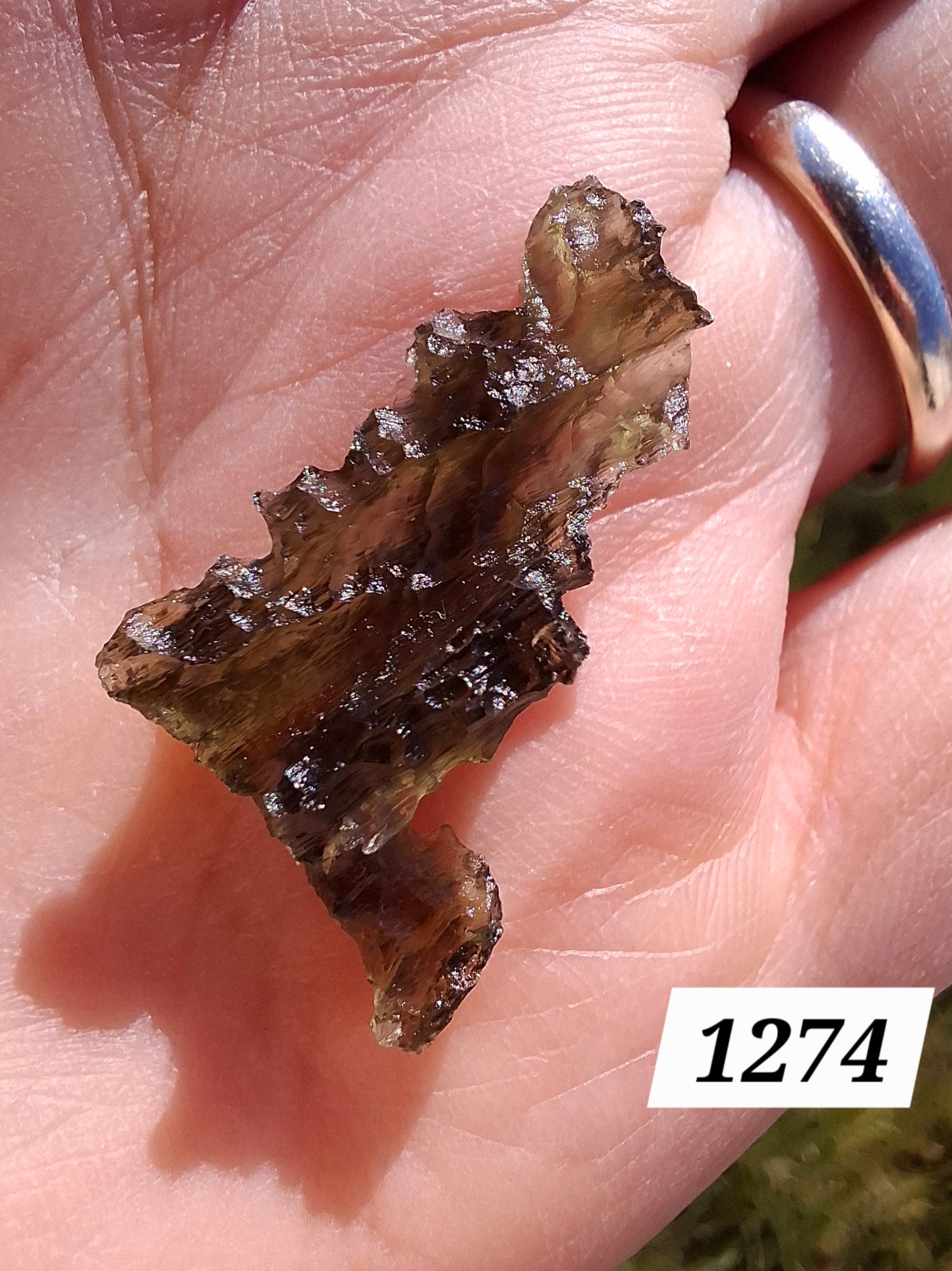 Moldavite Piece, JEZKOVNA BESEDNICE, 1.61g, Tektite (Ref: 1274)