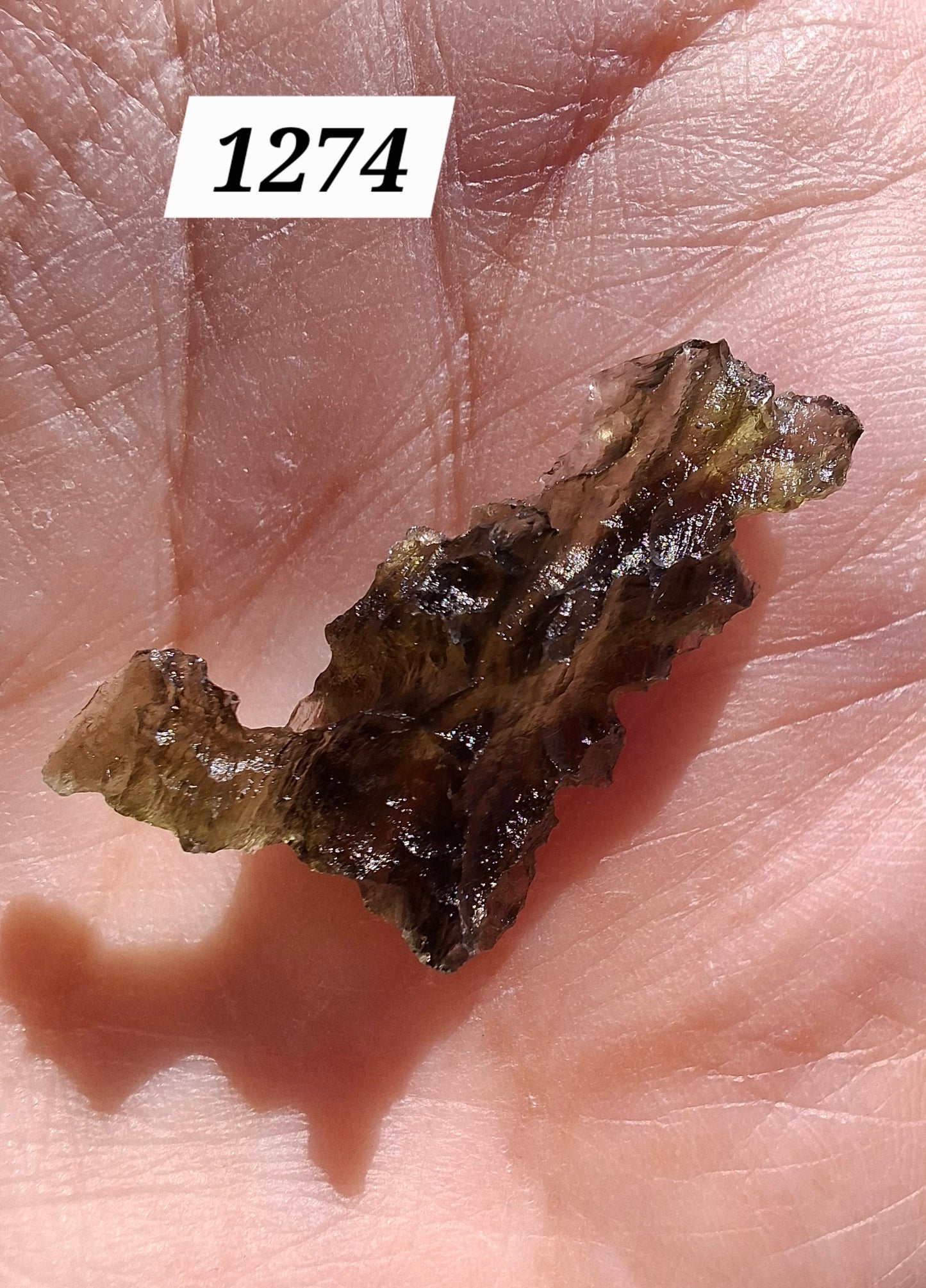 Moldavite Piece, JEZKOVNA BESEDNICE, 1.61g, Tektite (Ref: 1274)
