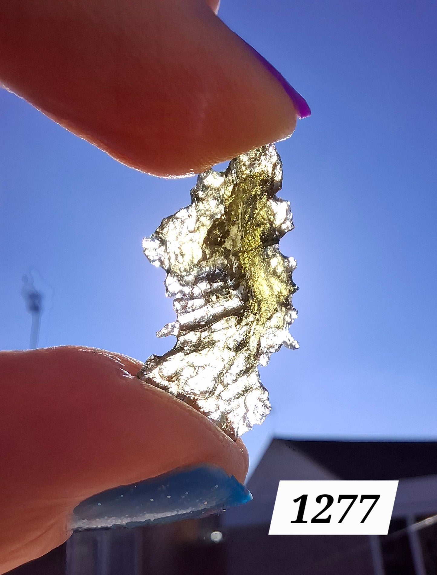 Moldavite Piece, JEZKOVNA BESEDNICE, 1.50g, Tektite (Ref: 1277)