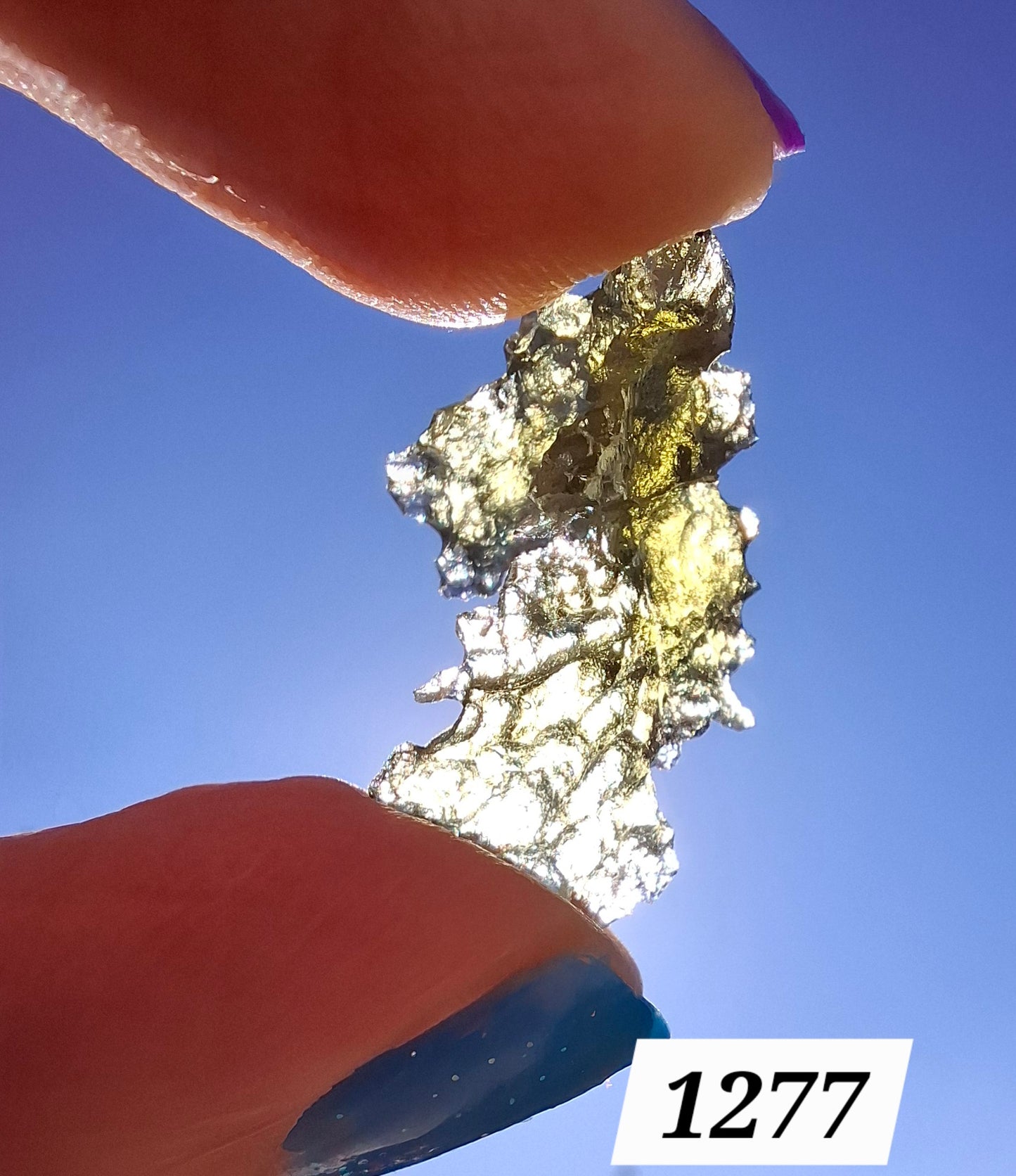 Moldavite Piece, JEZKOVNA BESEDNICE, 1.50g, Tektite (Ref: 1277)