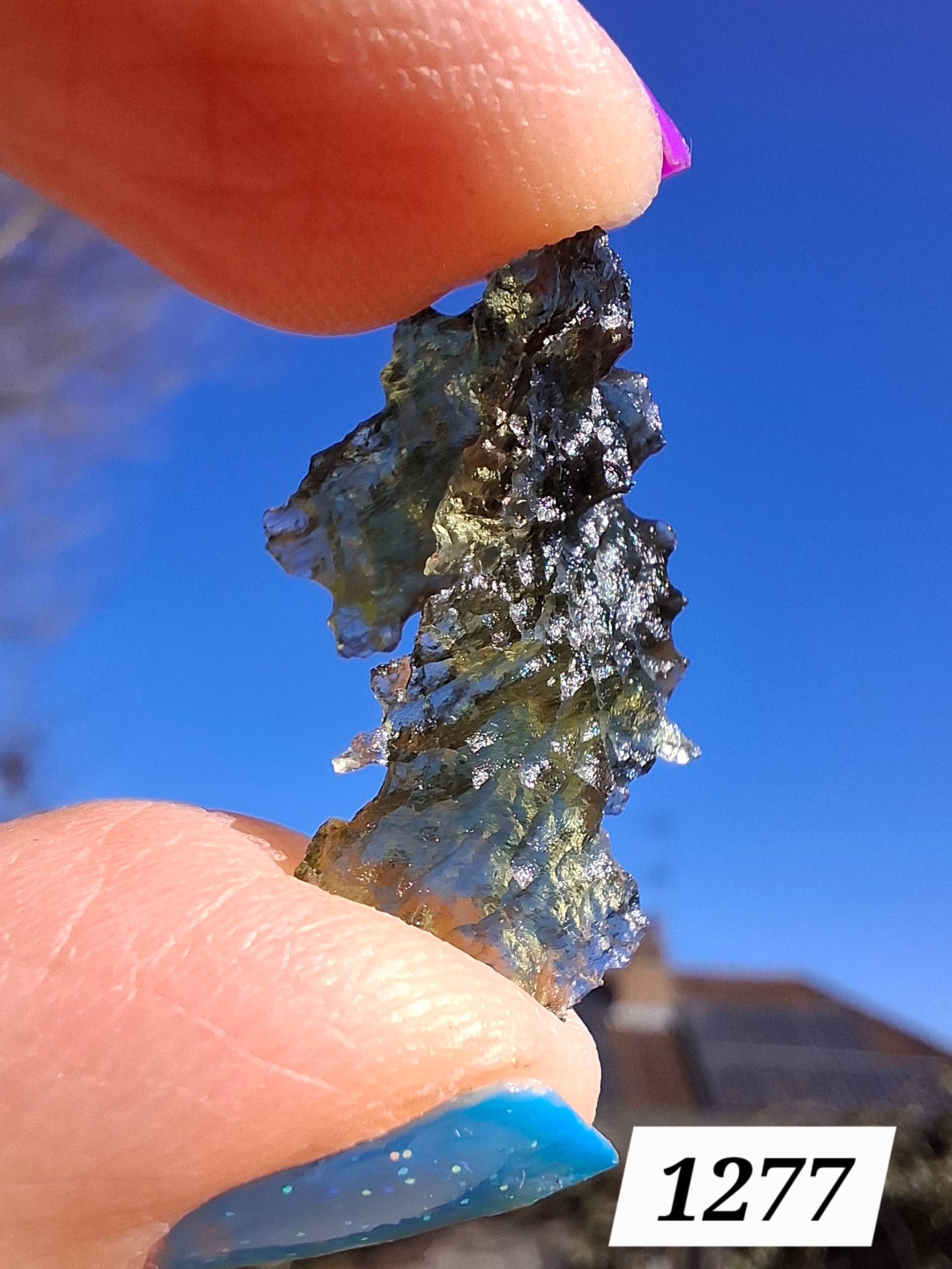 Moldavite Piece, JEZKOVNA BESEDNICE, 1.50g, Tektite (Ref: 1277)