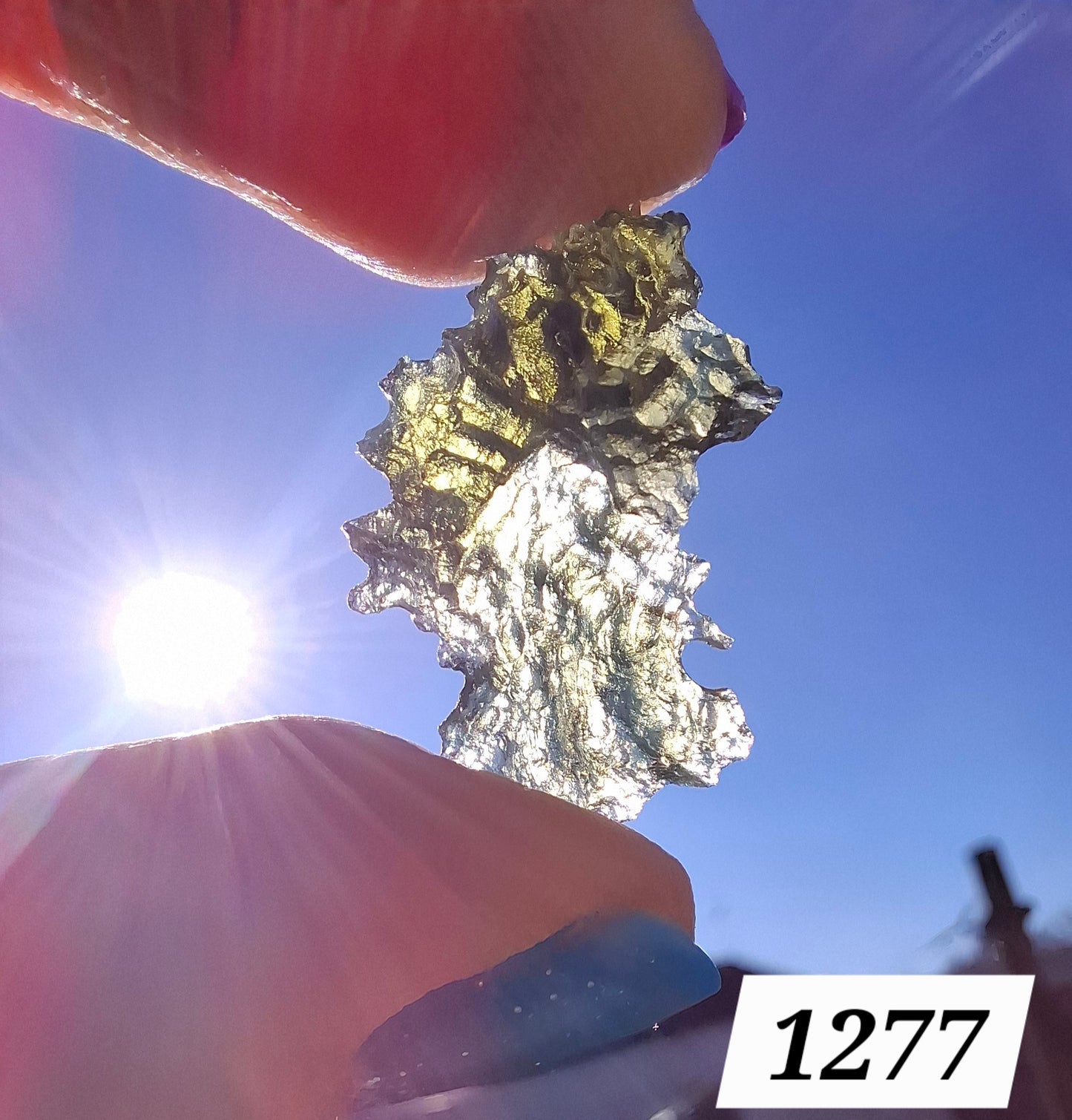 Moldavite Piece, JEZKOVNA BESEDNICE, 1.50g, Tektite (Ref: 1277)