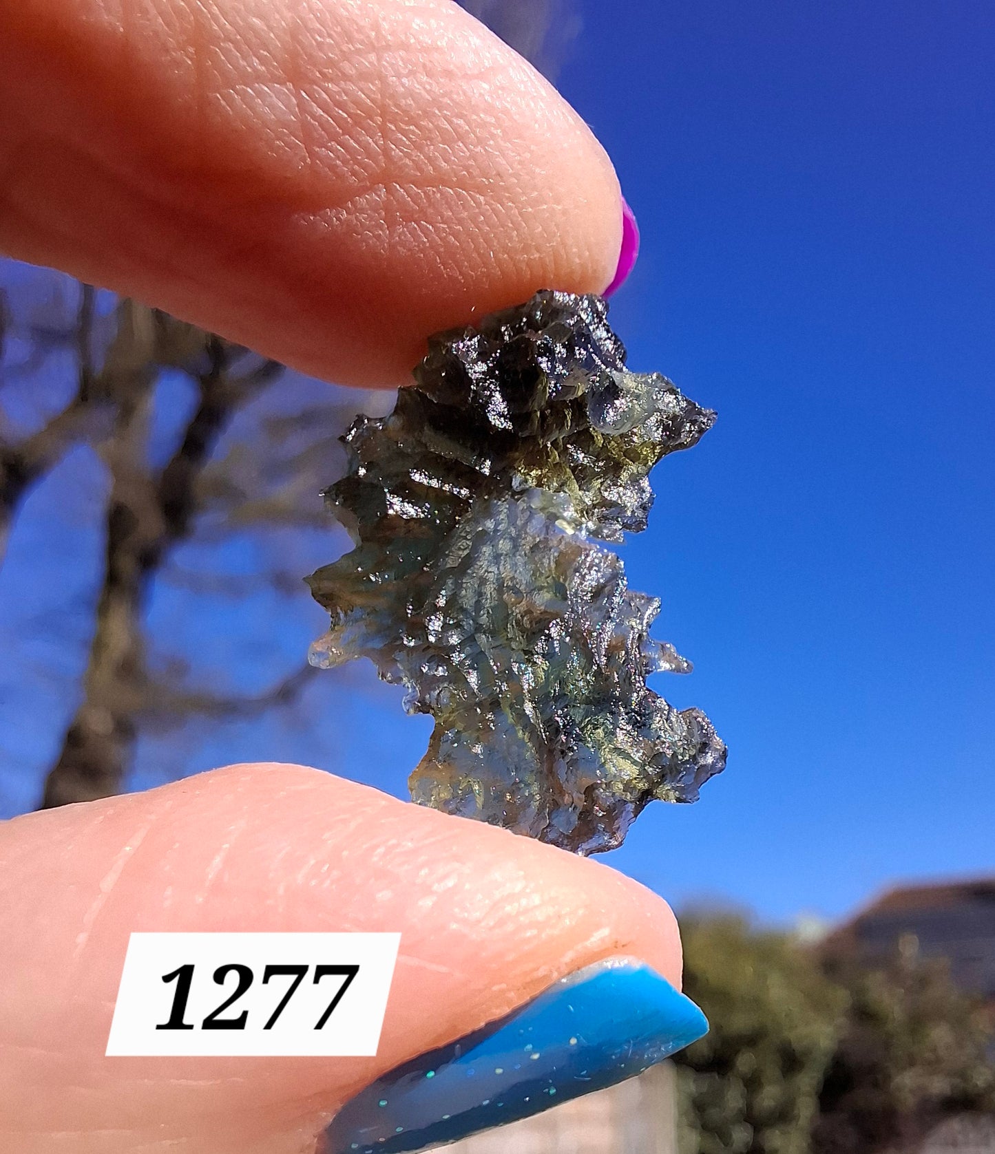 Moldavite Piece, JEZKOVNA BESEDNICE, 1.50g, Tektite (Ref: 1277)