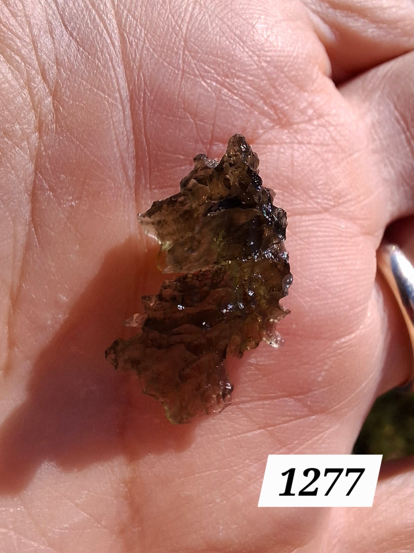 Moldavite Piece, JEZKOVNA BESEDNICE, 1.50g, Tektite (Ref: 1277)