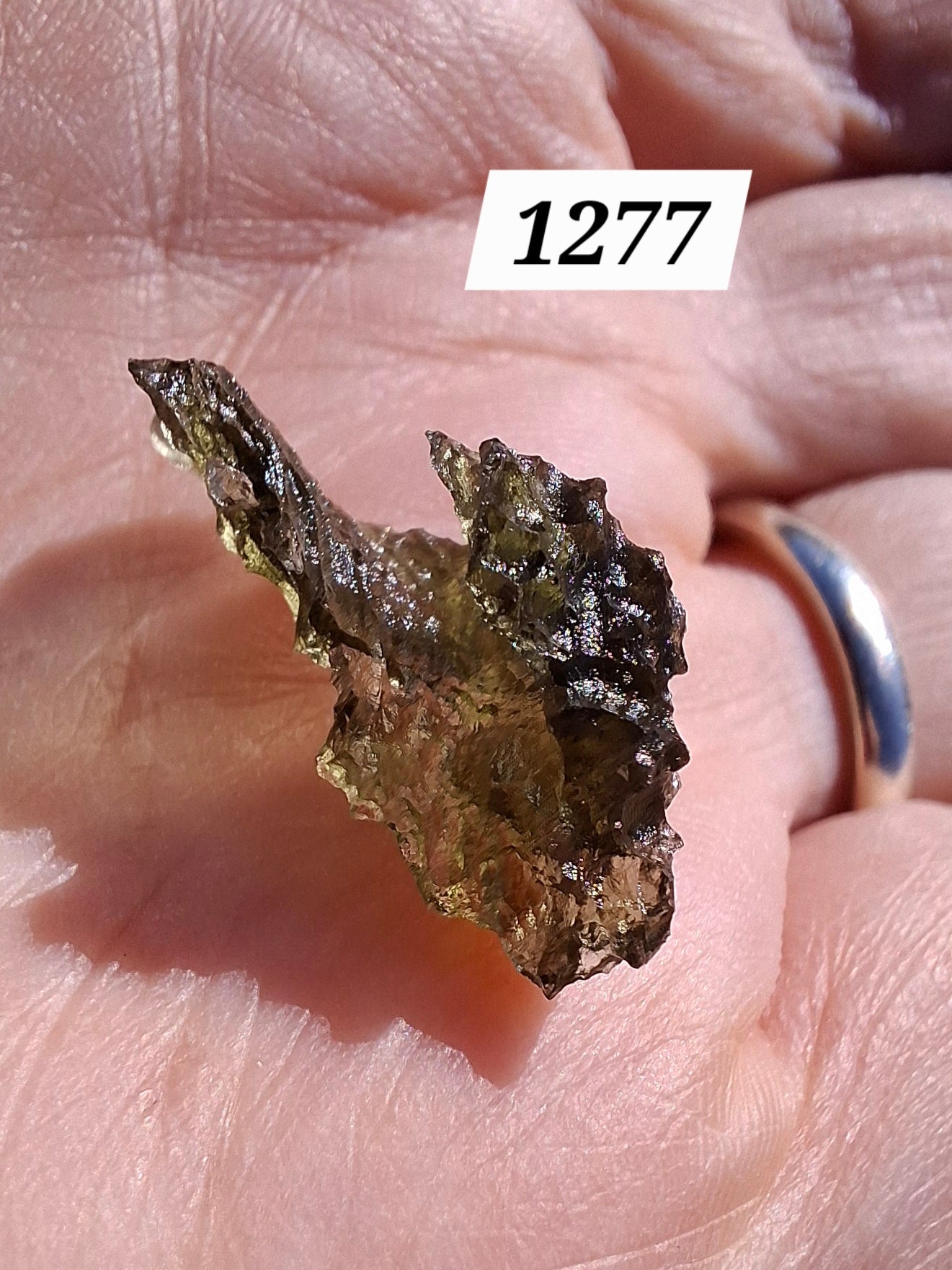 Moldavite Piece, JEZKOVNA BESEDNICE, 1.50g, Tektite (Ref: 1277)