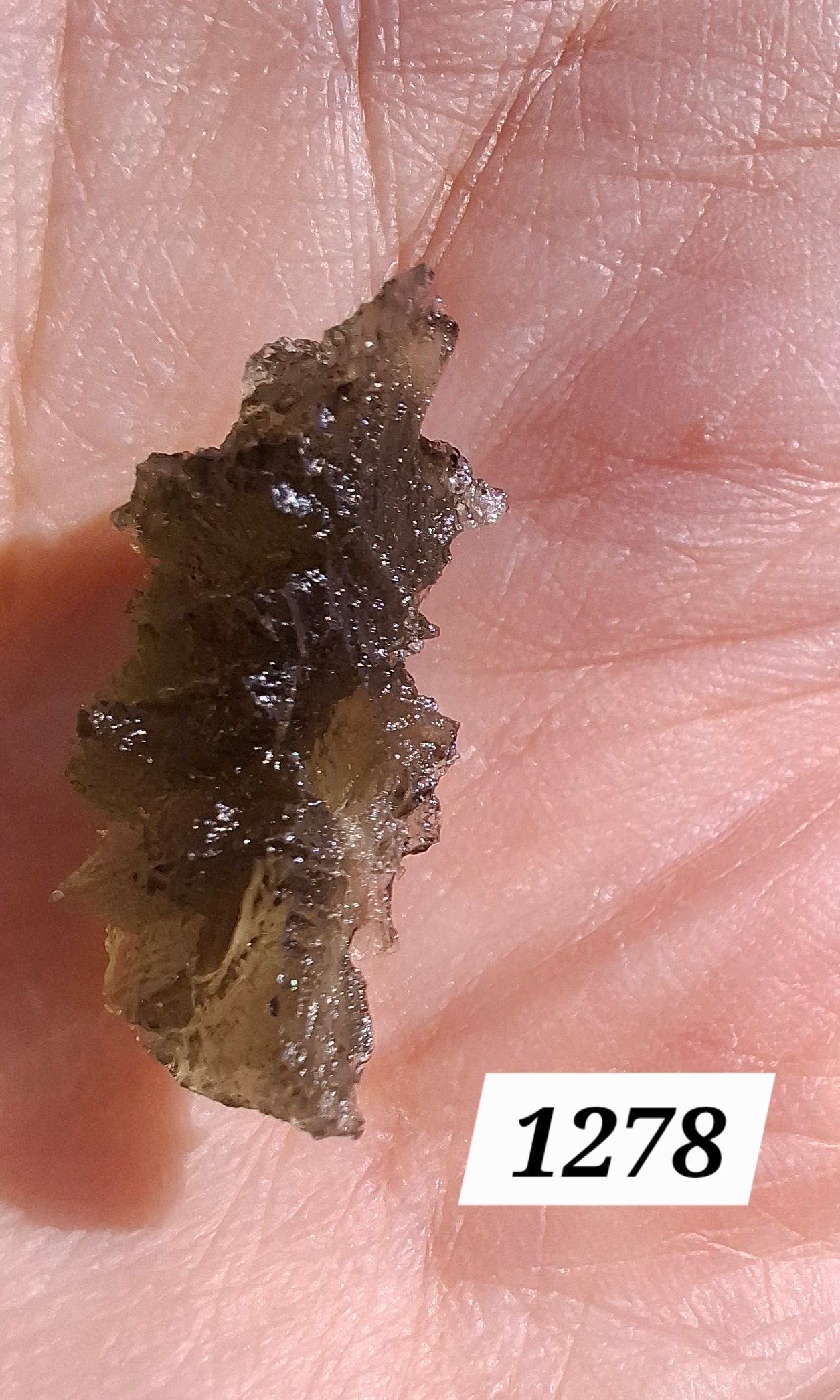 Moldavite Piece, JEZKOVNA BESEDNICE, 1.86g, Tektite (Ref: 1278)