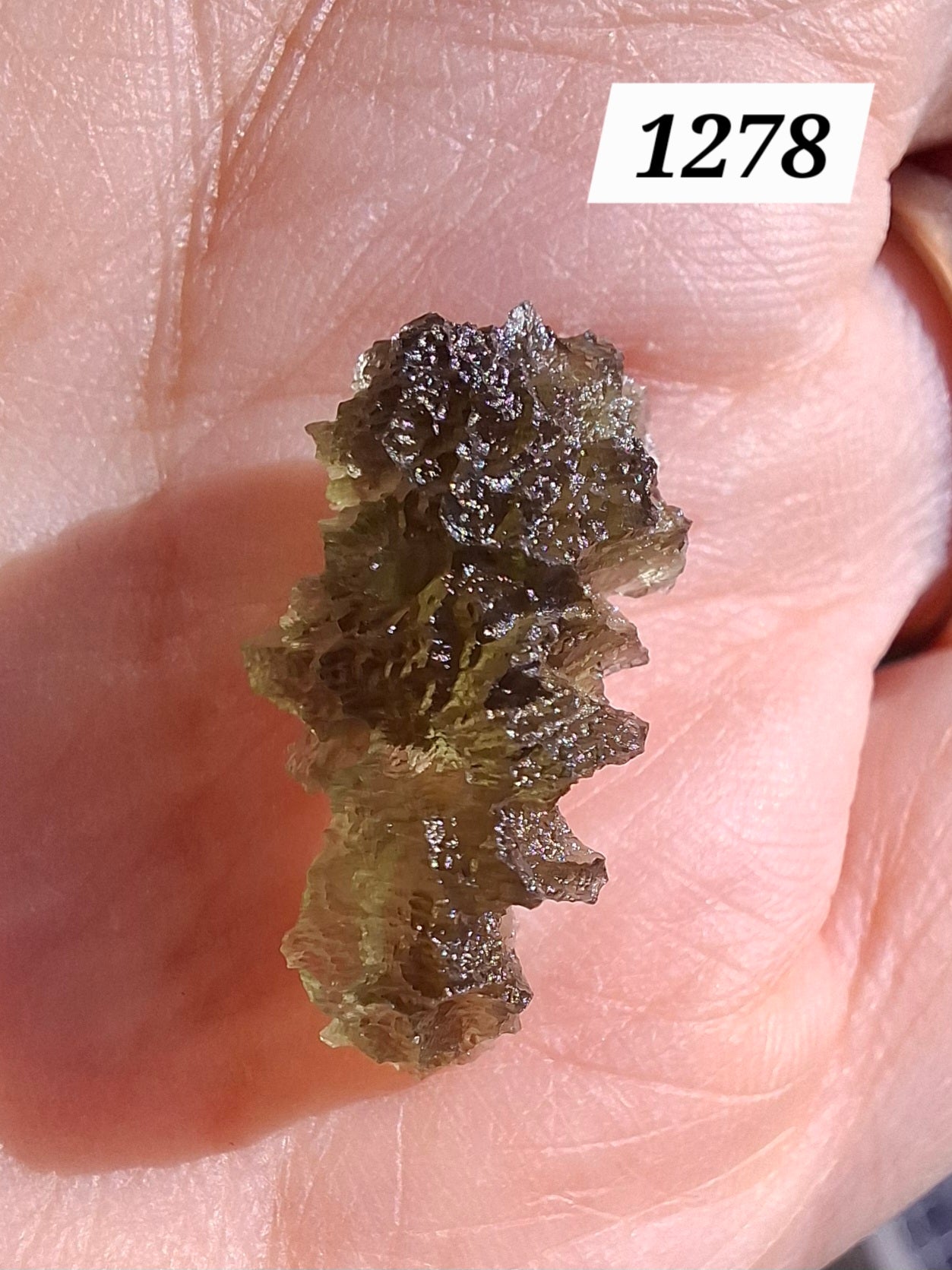 Moldavite Piece, JEZKOVNA BESEDNICE, 1.86g, Tektite (Ref: 1278)