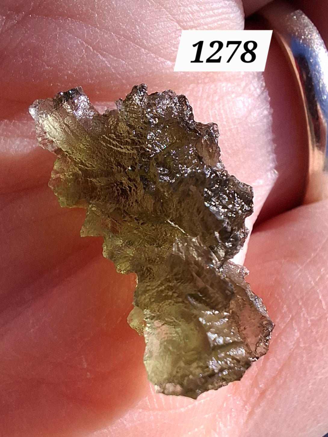 Moldavite Piece, JEZKOVNA BESEDNICE, 1.86g, Tektite (Ref: 1278)