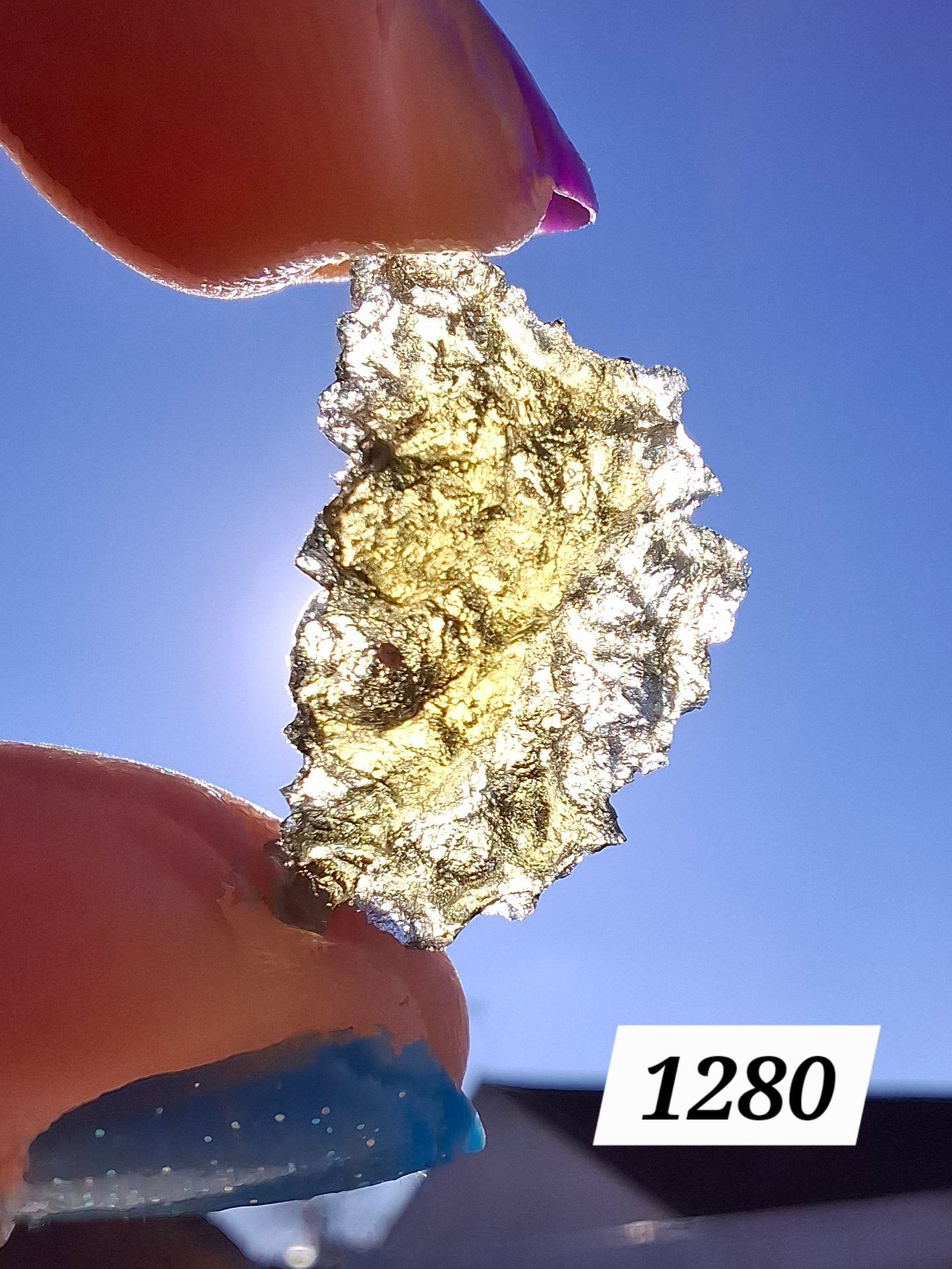 Moldavite Piece, JEZKOVNA BESEDNICE, 1.32g, Tektite (Ref: 1280)