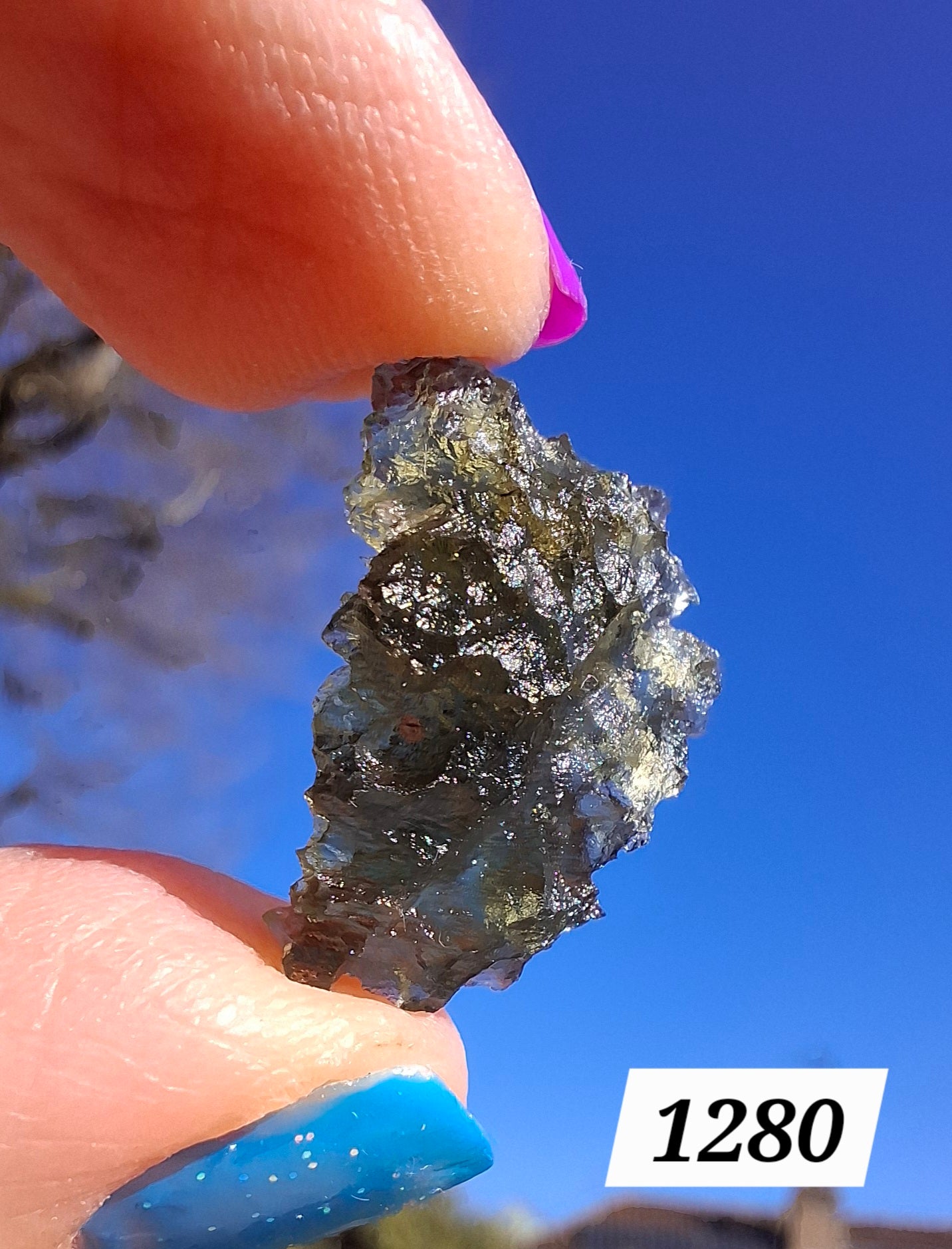 Moldavite Piece, JEZKOVNA BESEDNICE, 1.32g, Tektite (Ref: 1280)