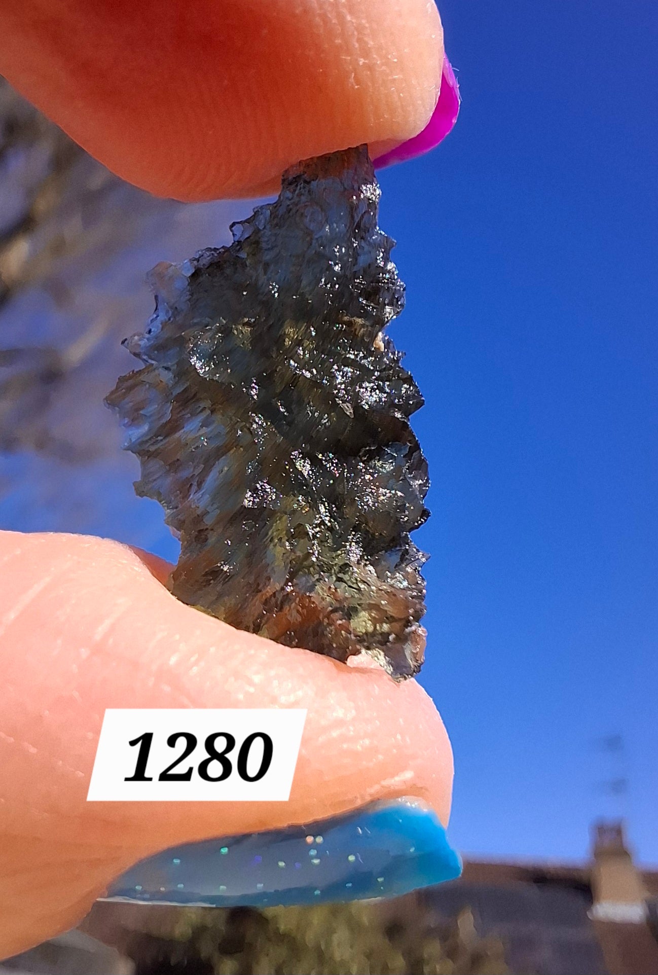 Moldavite Piece, JEZKOVNA BESEDNICE, 1.32g, Tektite (Ref: 1280)