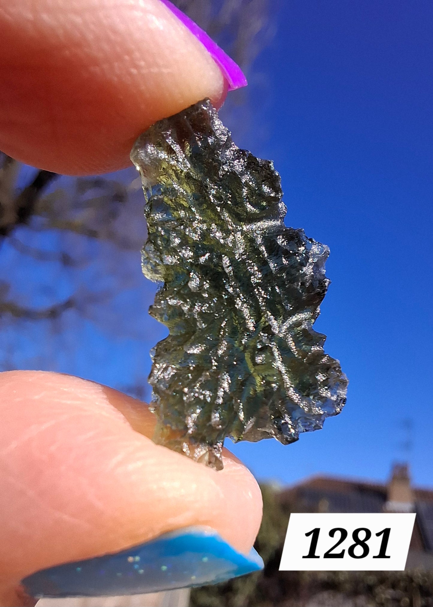 Moldavite Piece, JEZKOVNA BESEDNICE, 1.76g, Tektite (Ref: 1281)