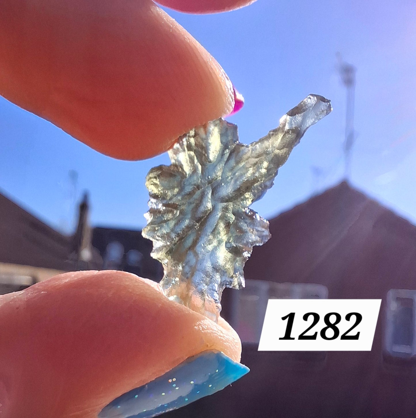 Moldavite Piece, JEZKOVNA BESEDNICE, 0.90g, Tektite (Ref: 1282)