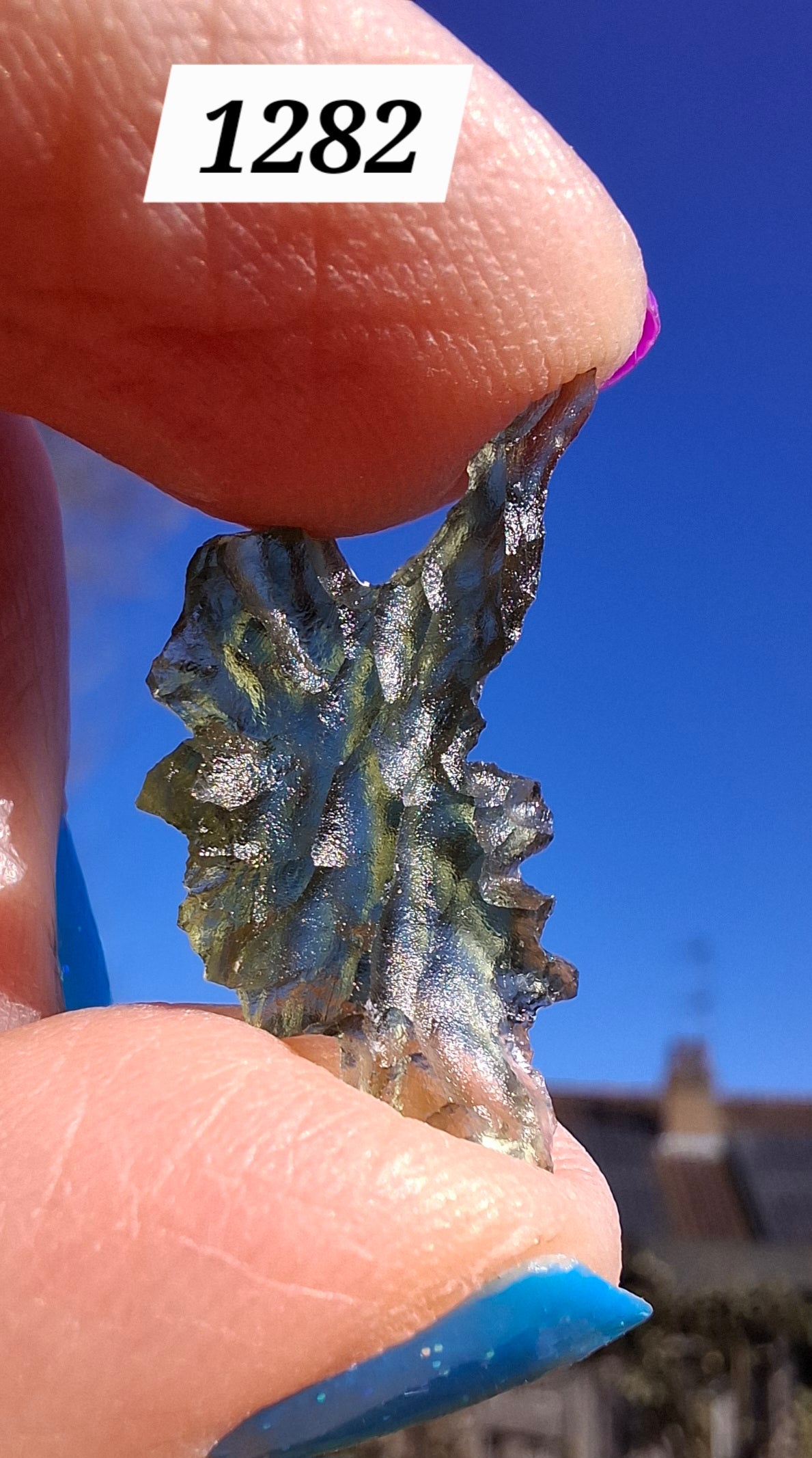 Moldavite Piece, JEZKOVNA BESEDNICE, 0.90g, Tektite (Ref: 1282)
