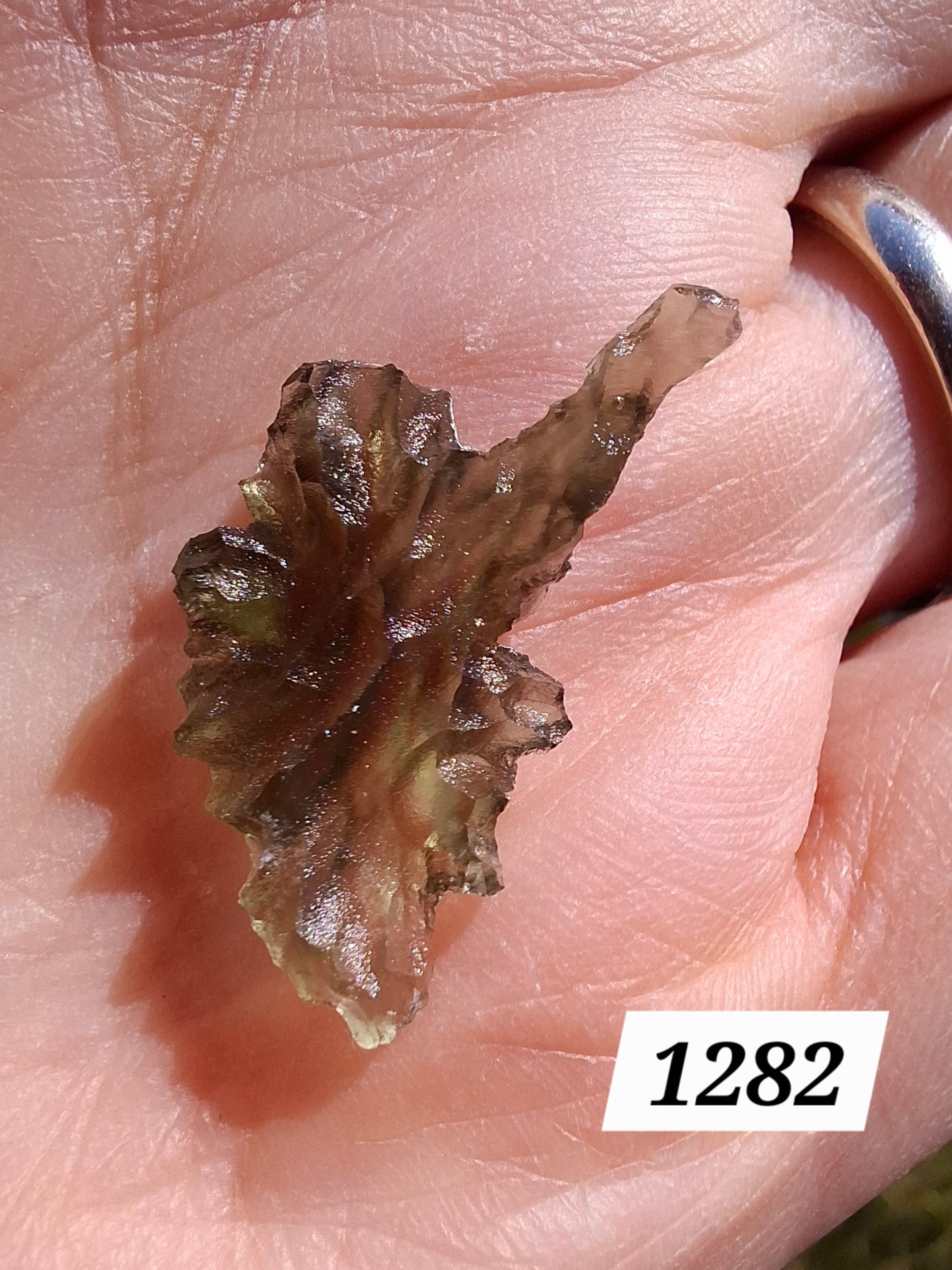 Moldavite Piece, JEZKOVNA BESEDNICE, 0.90g, Tektite (Ref: 1282)