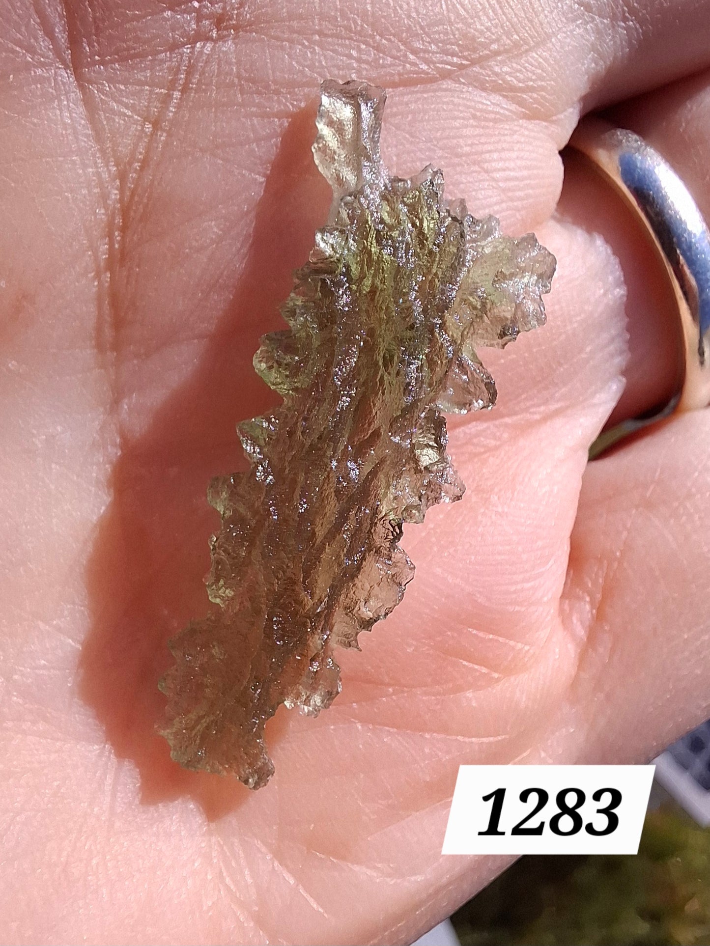 Moldavite Piece, JEZKOVNA BESEDNICE, 1.41g, Tektite (Ref: 1283)
