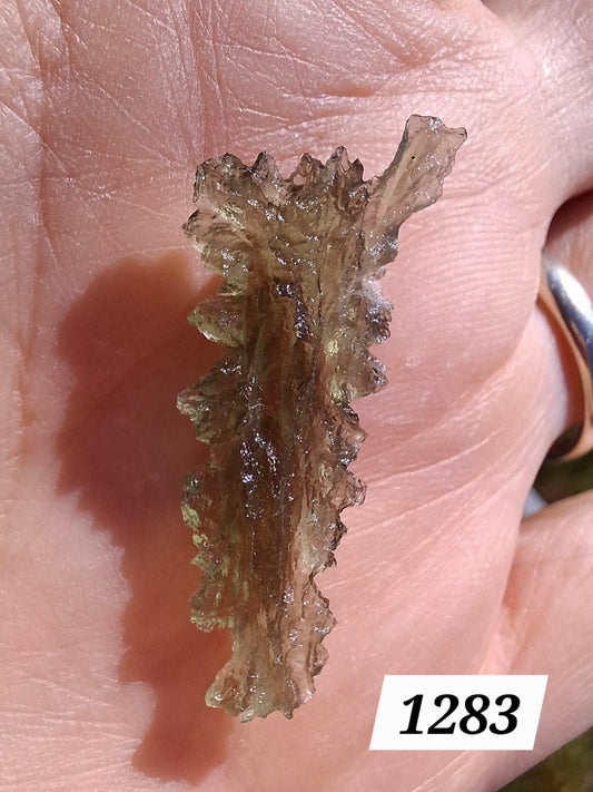 Moldavite Piece, JEZKOVNA BESEDNICE, 1.41g, Tektite (Ref: 1283)