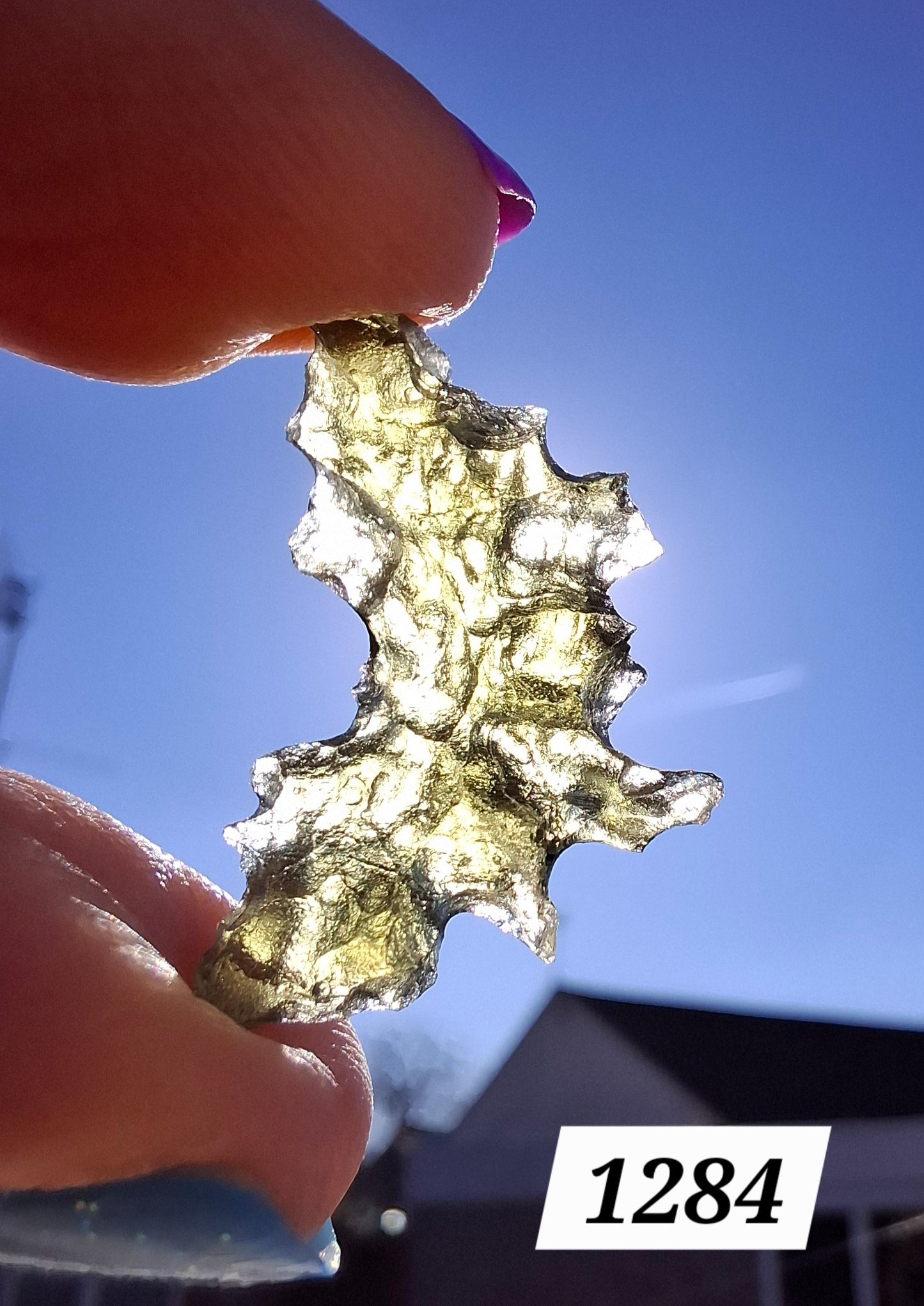 Moldavite Piece, JEZKOVNA BESEDNICE, 1.41g, Tektite (Ref: 1284)