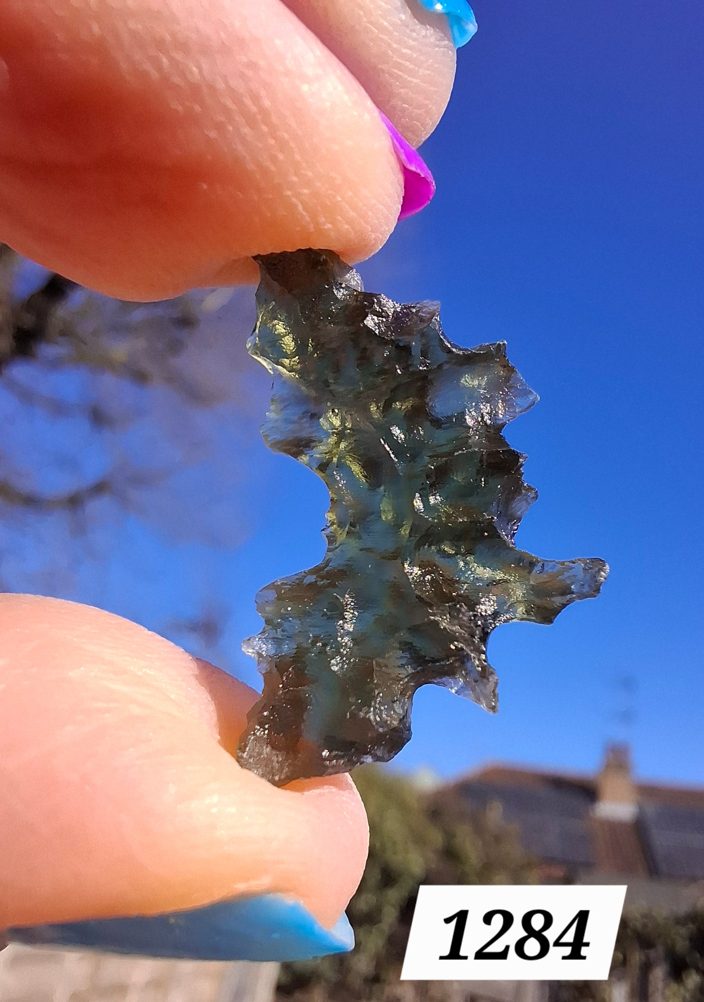Moldavite Piece, JEZKOVNA BESEDNICE, 1.41g, Tektite (Ref: 1284)
