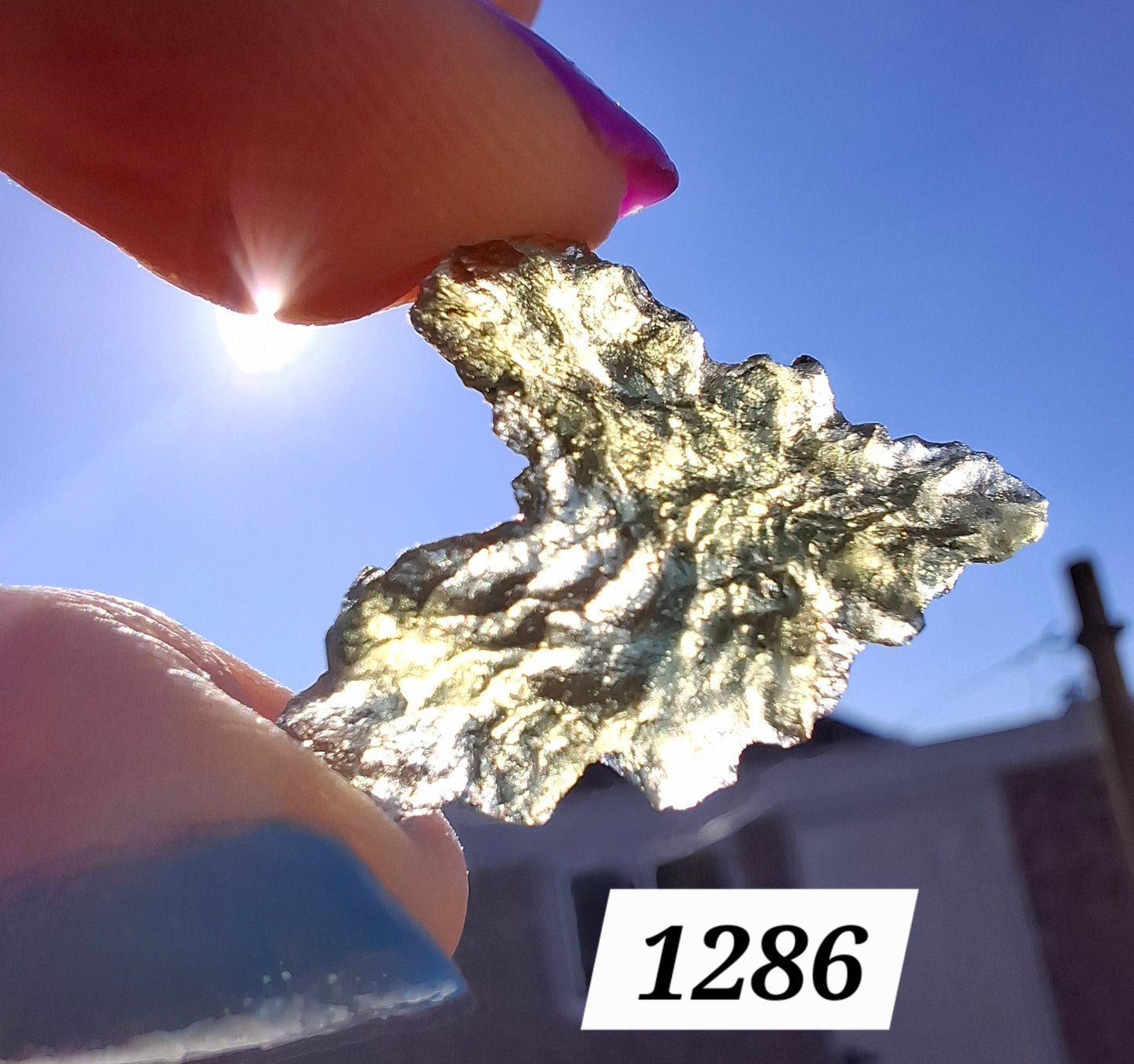 Moldavite Piece, JEZKOVNA BESEDNICE, 1.30g, Tektite (Ref: 1286)