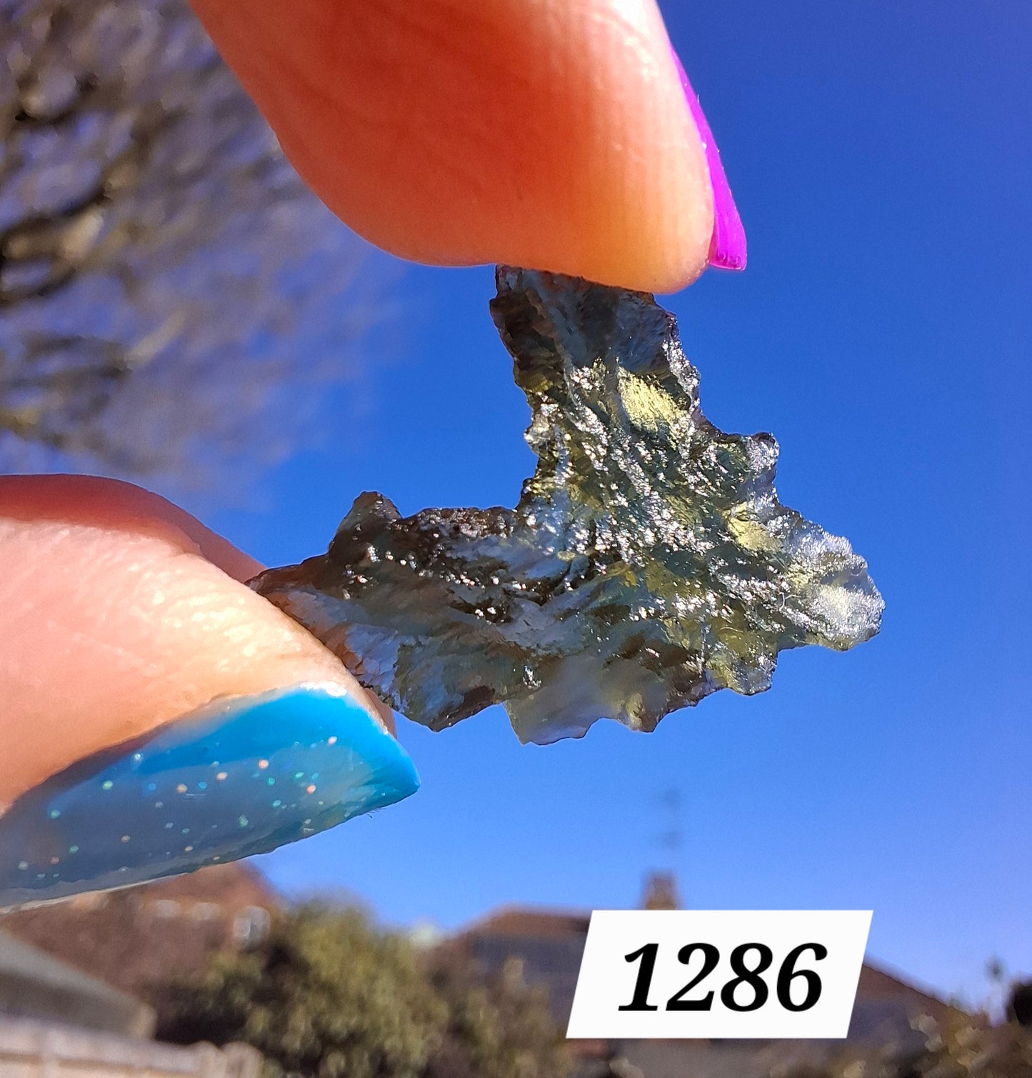 Moldavite Piece, JEZKOVNA BESEDNICE, 1.30g, Tektite (Ref: 1286)