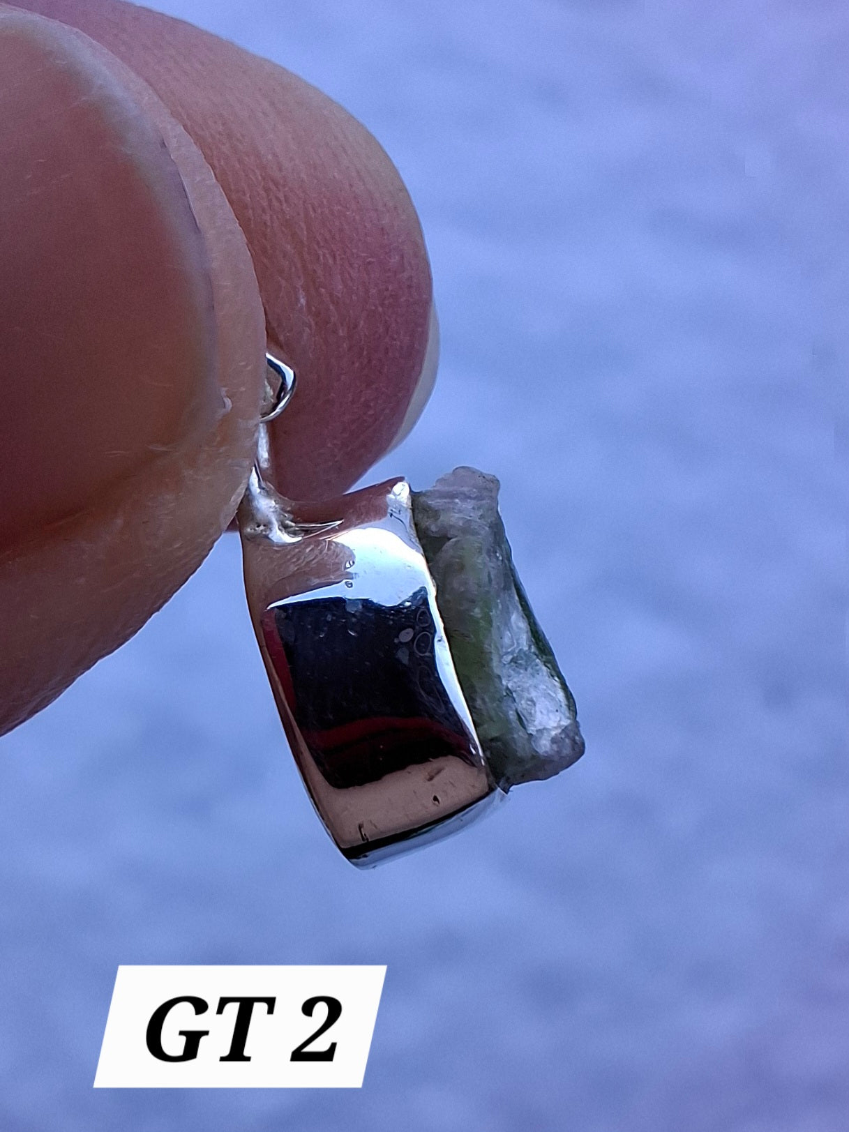 Green Tourmaline Pendant, 925 Silver, Crystal (Ref: GT2)