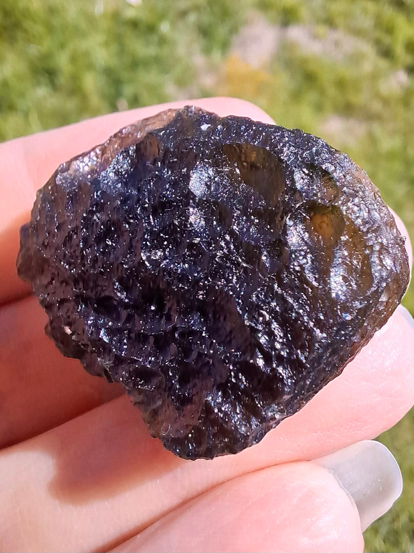 Moldavite Piece, CHLUM, 14.24g, Tektite (Ref: 1181)