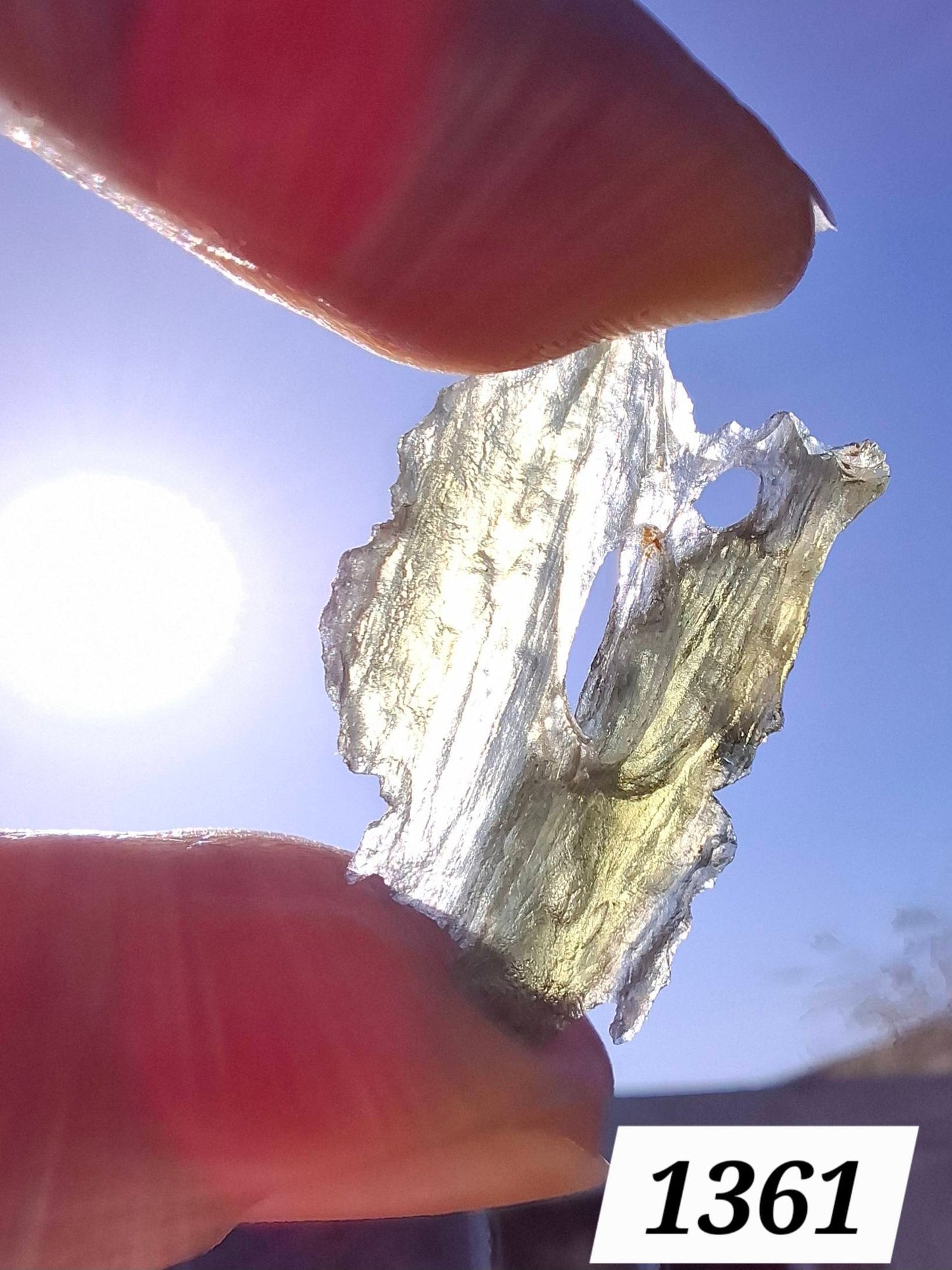 Moldavite Piece, JAKULE, 1.46g, Tektite (Ref: 1361)