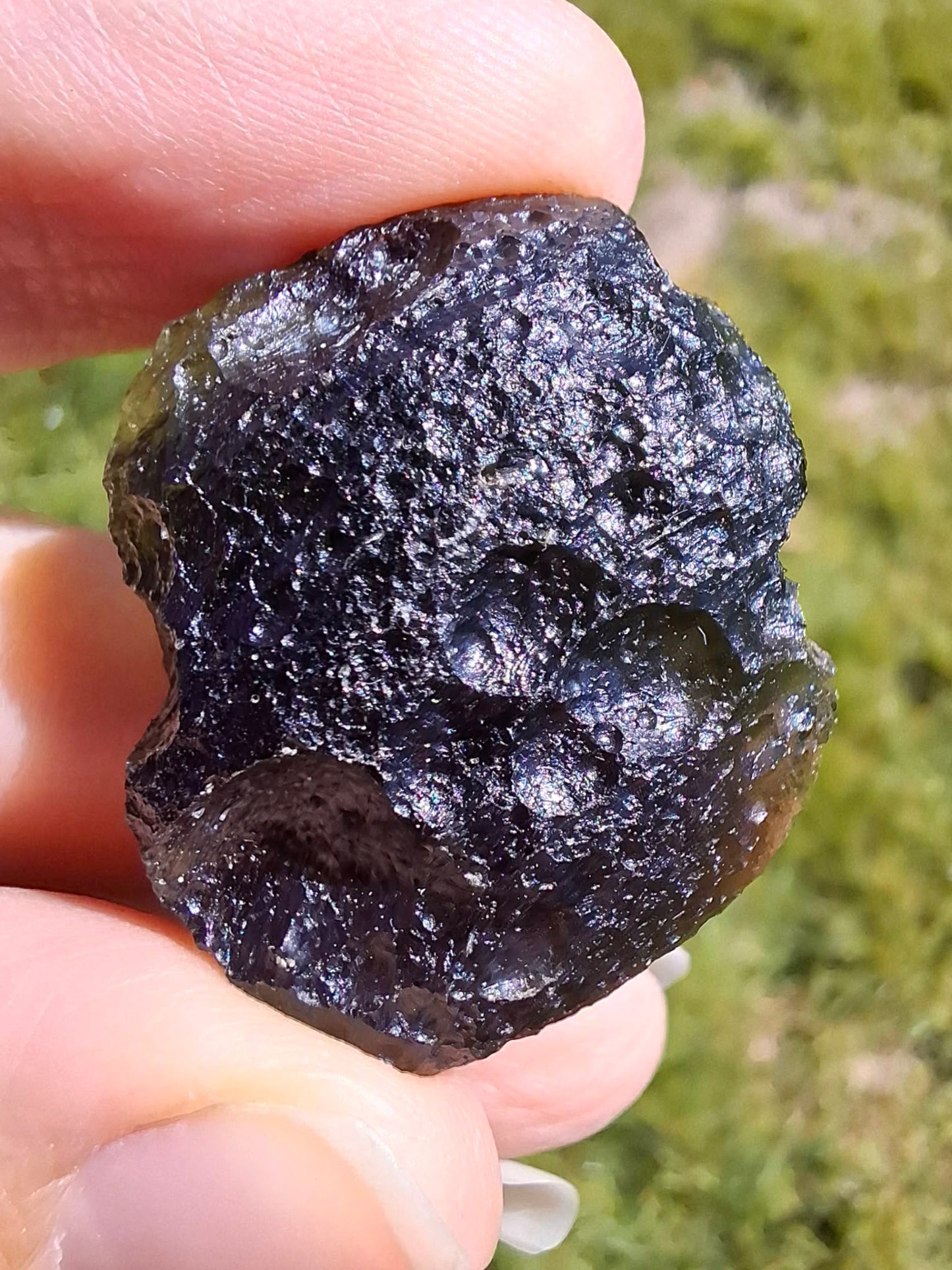 Moldavite Piece, CHLUM, 14.24g, Tektite (Ref: 1181)