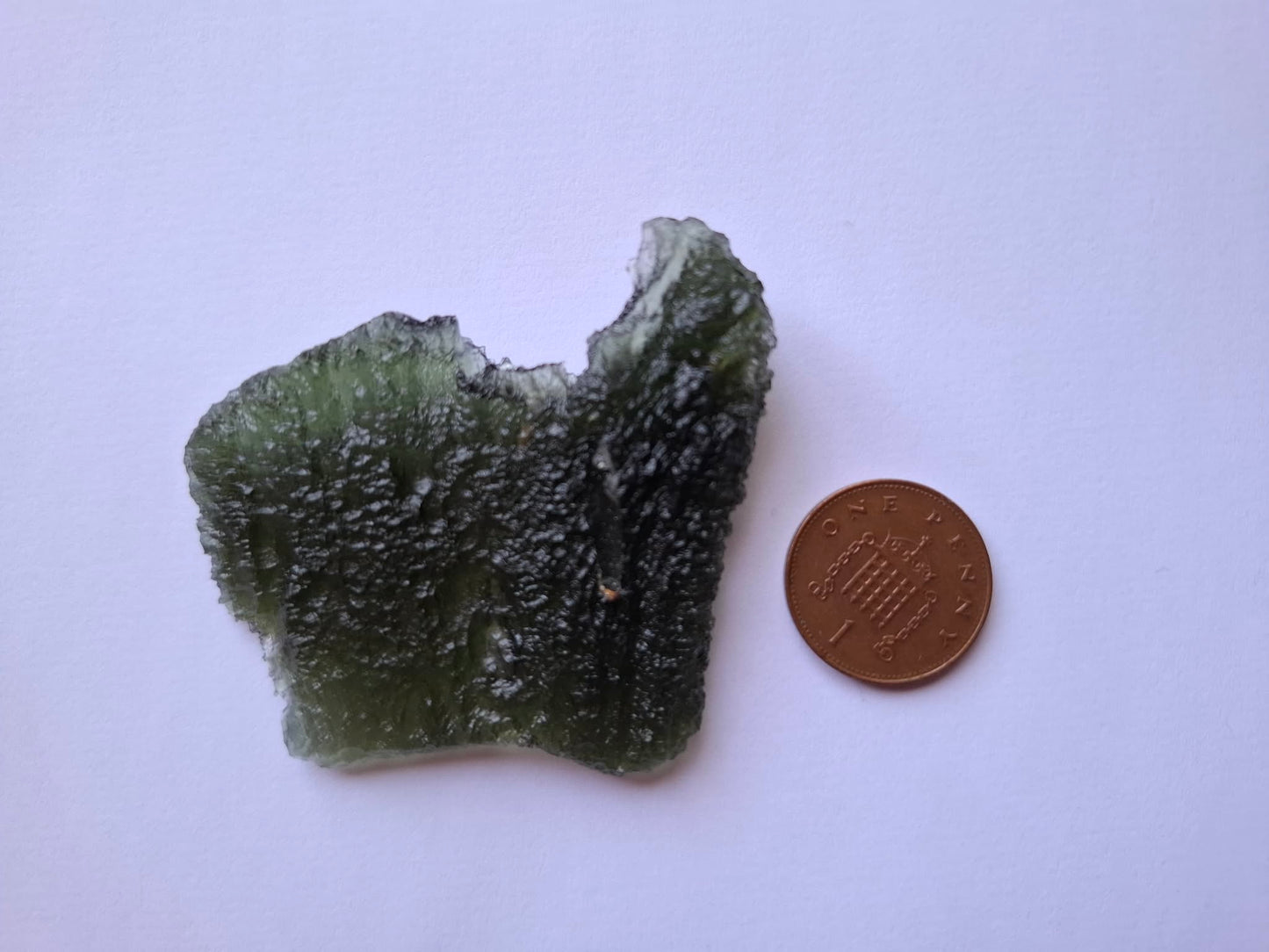 Moldavite Piece, ANGEL CHIME, CHLUM MAROUSKOVO POLE, 23.61g, Tektite (Ref: 1165)