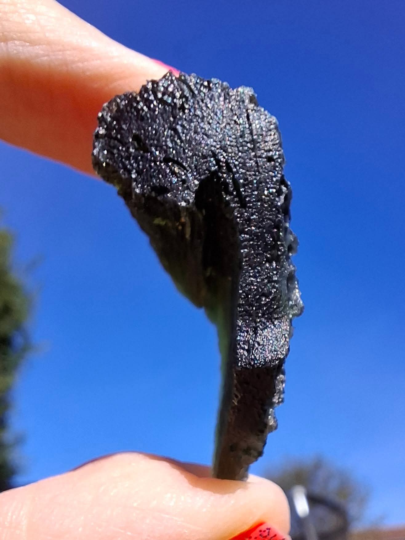 Moldavite Piece, SLAVCE, 13.52g, Tektite (Ref: 1178)